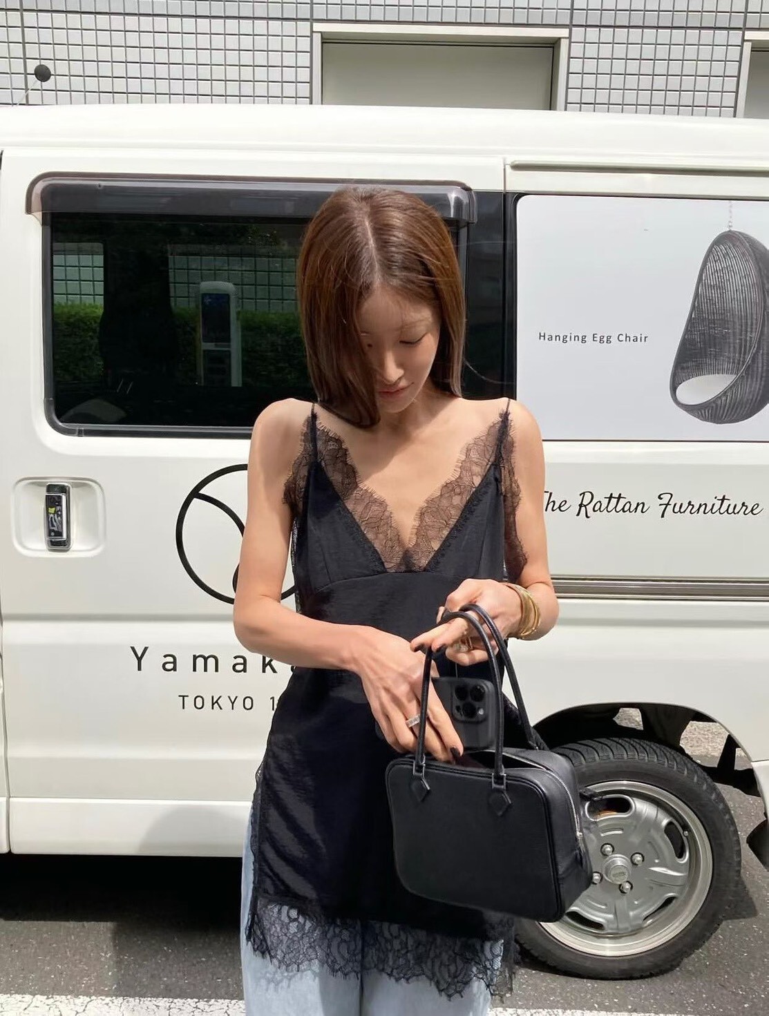 #AG117睫毛蕾絲細帶美背心