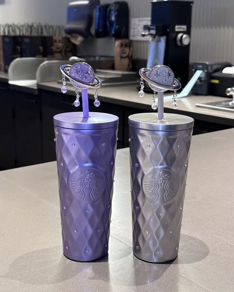 STARBUCKS 星巴克 西太后造型 銀河 貓眼 水鑽杯 600ML