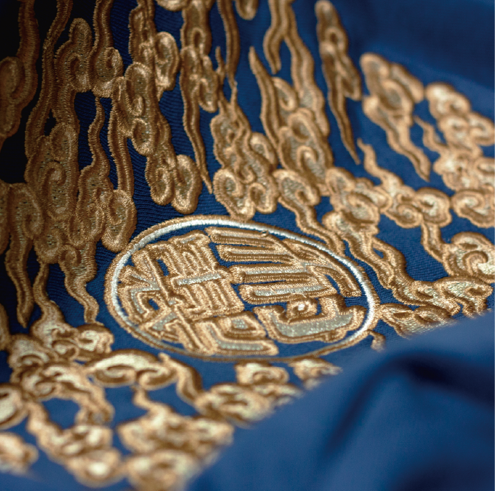 耐製團體形象服刺繡工藝示意
