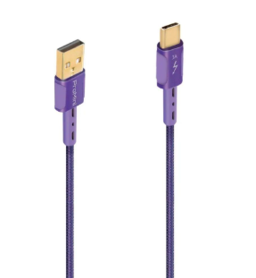 ProMini - Type-C to USB 快充銅製數據傳輸線 - 18cm - PM-CBCA18PP - Purple
