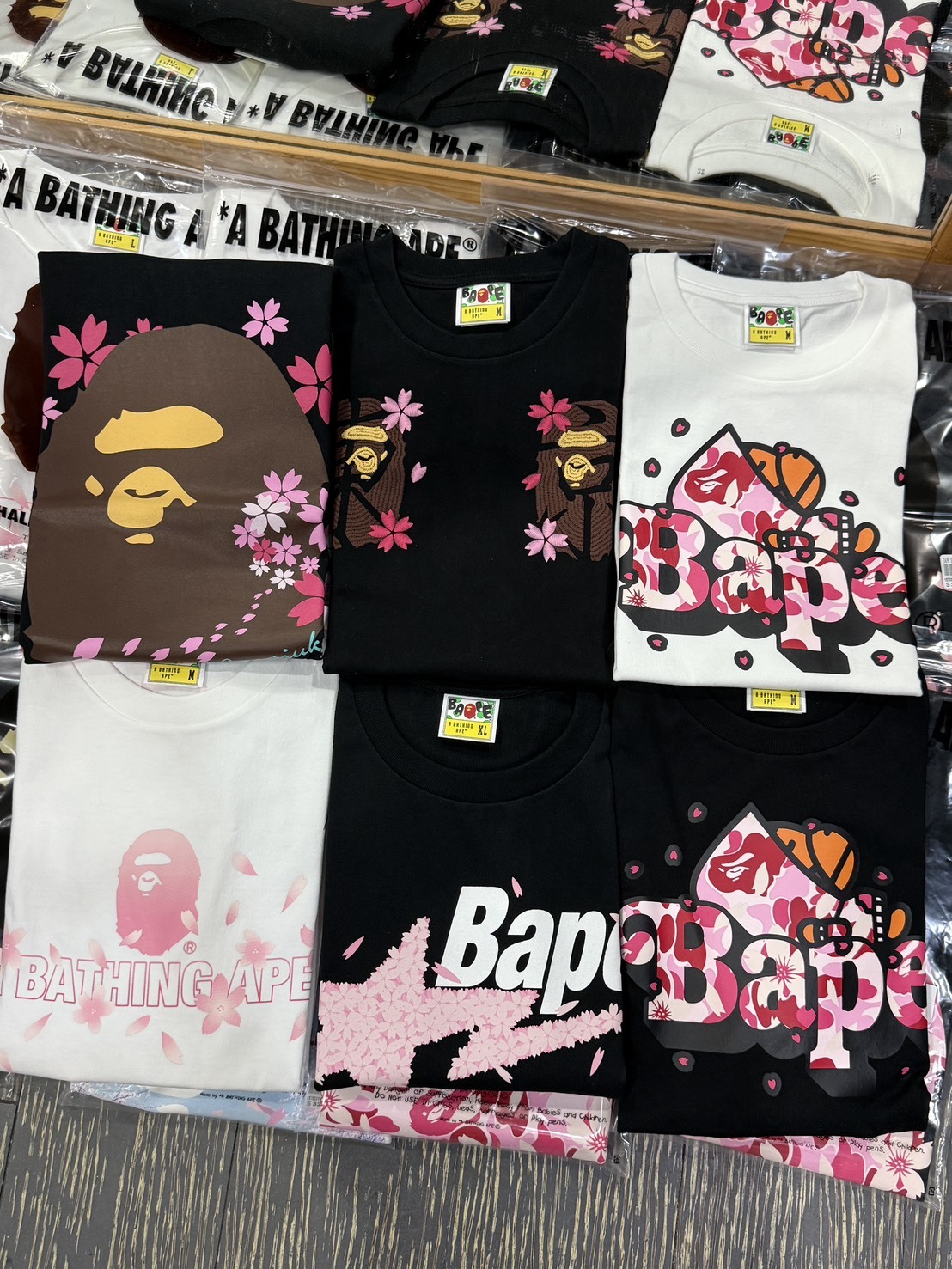 BAPE SS26 櫻花系列 ABC SAKURA CAMO MILO ON BAPE 短Tee 2M20110005