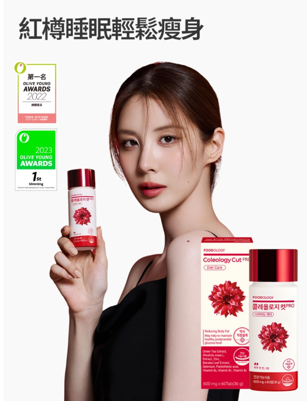 CR260507-F1 Foodology Coleology Cut PRO 植物纖體睡美片(60粒/30天) （exp：2027.6之後）