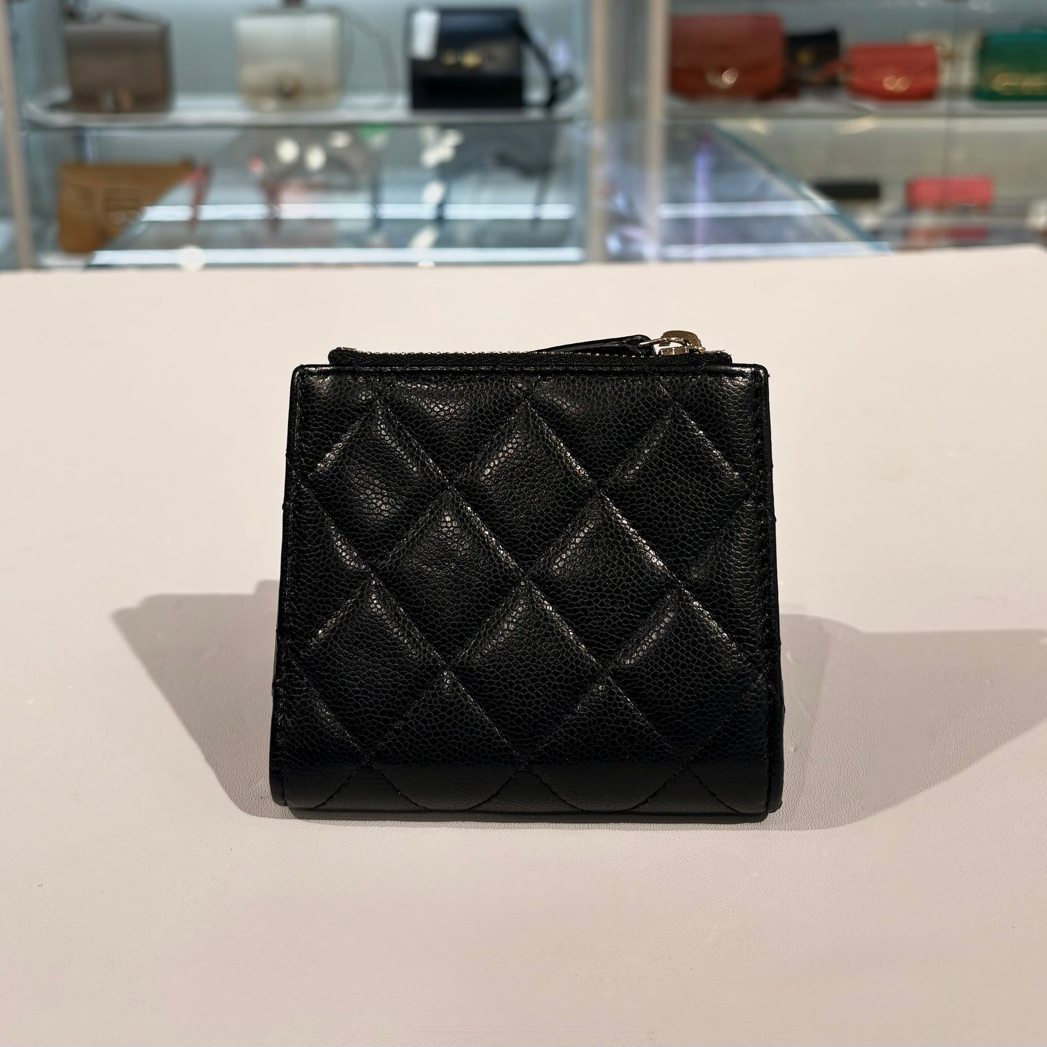 99%NEW二手CHANEL WALLETS AP3388 黑色,荔枝皮,金扣@晶片款  #香榭站正品