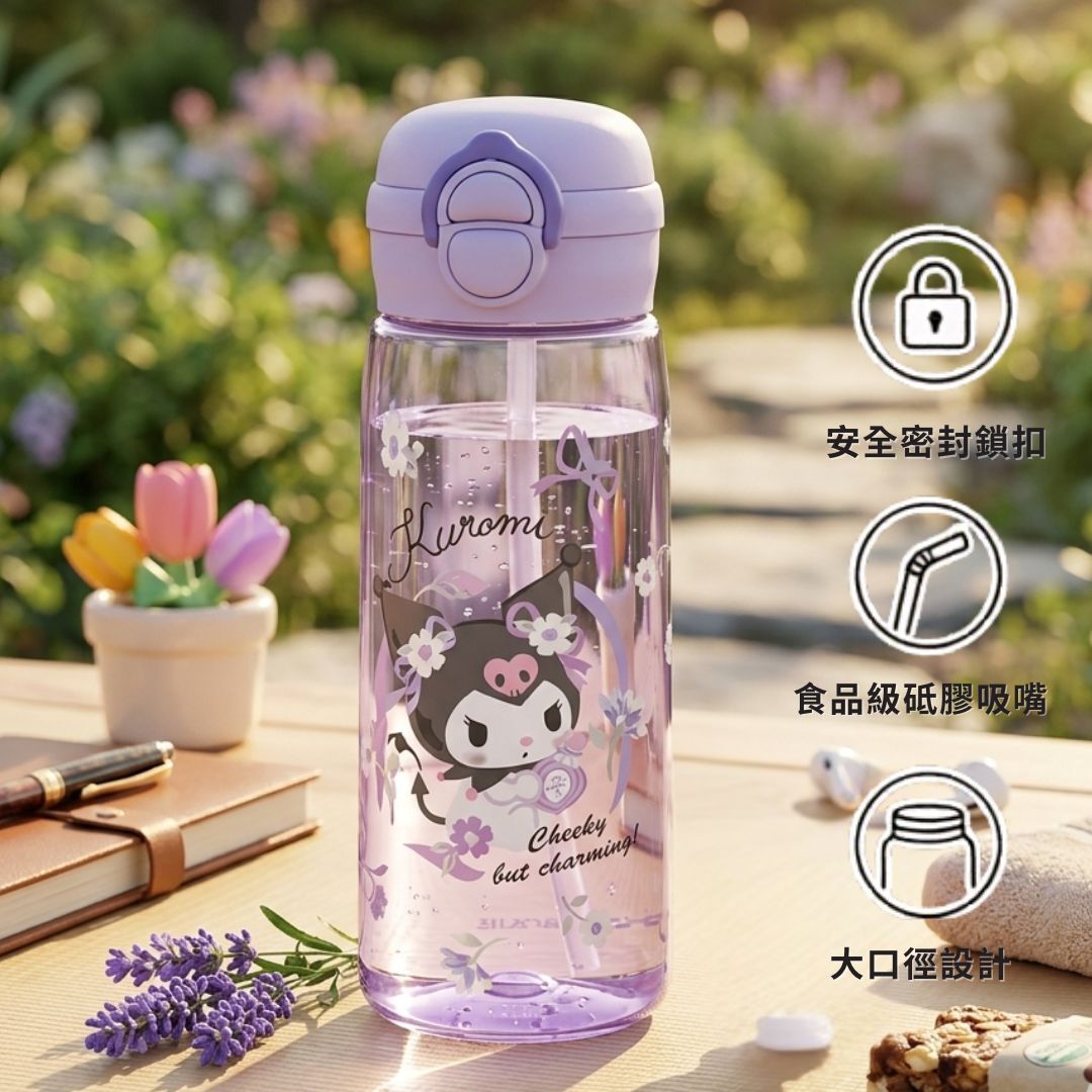 佻皮魔女 Sanrio 便攜式吸管水樽 兩段開合式(500ml)