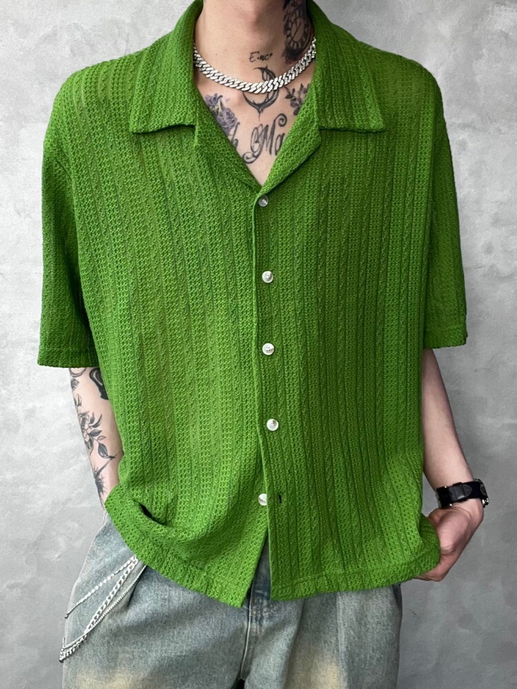 Summer Knit Short Sleeve Shirt
