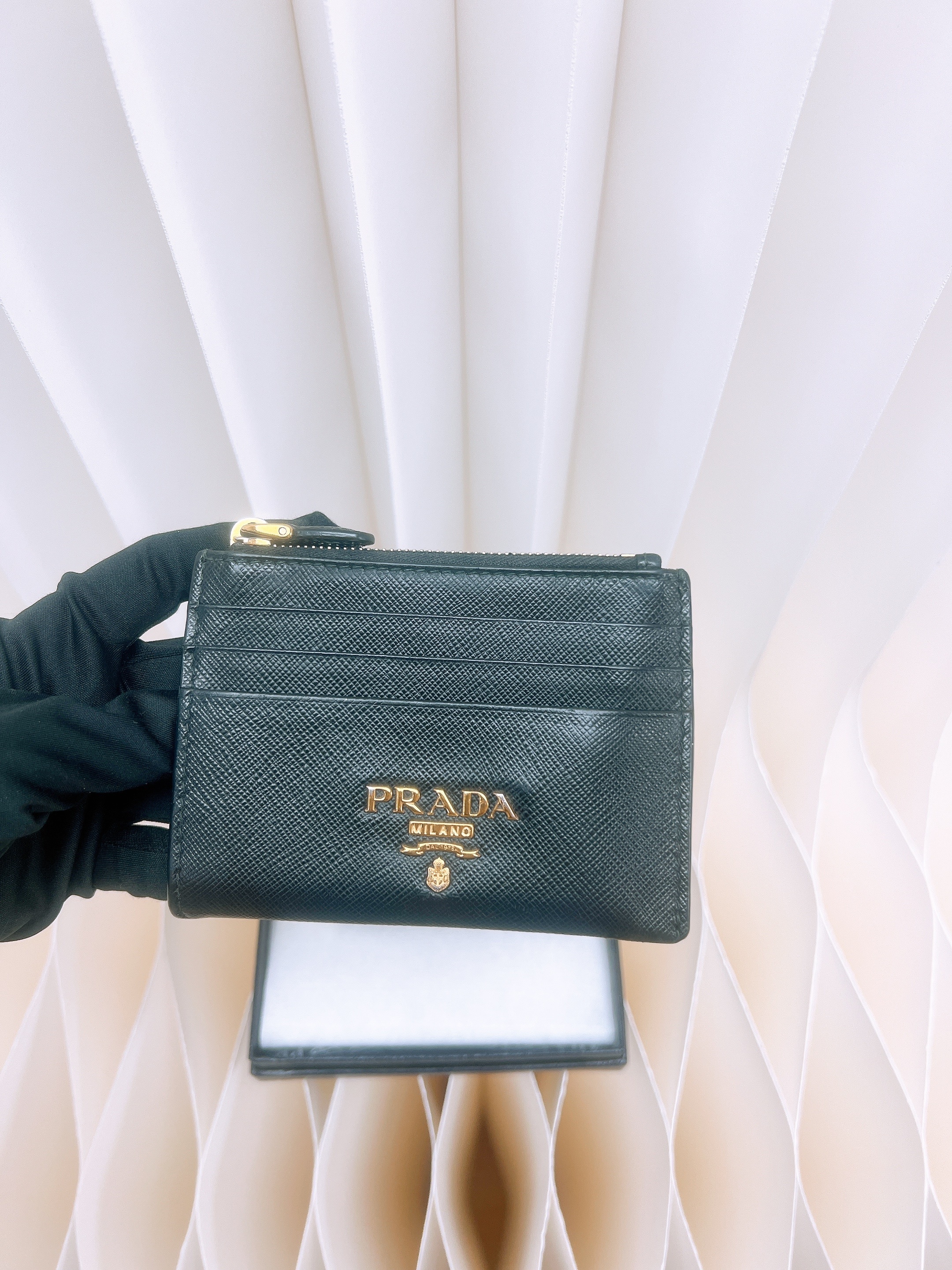 Prada zipped wallet black