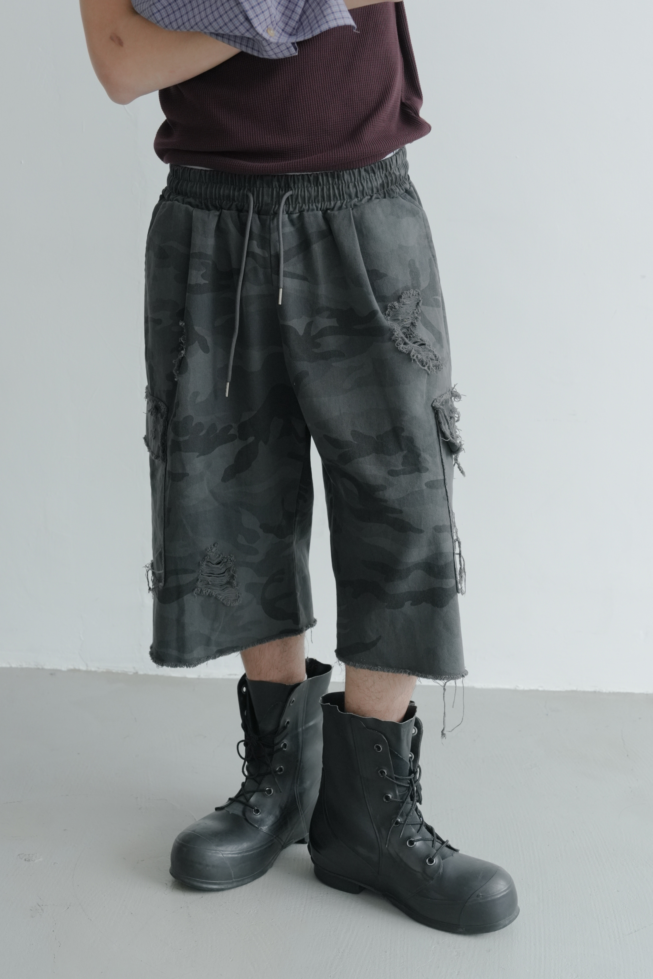 【unisex】freaks camo bermuda pants #五分褲