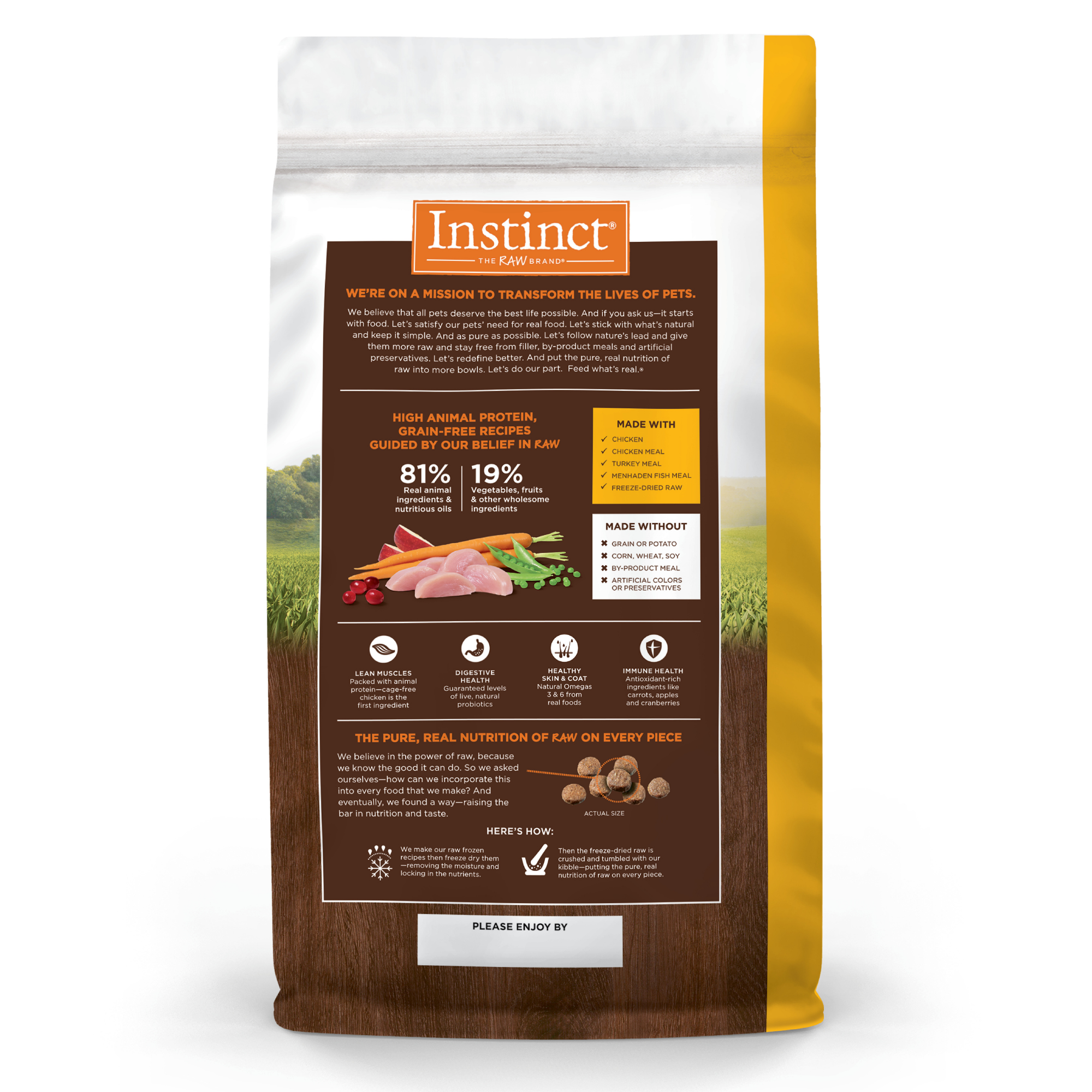 Instinct 經典無穀物貓糧| 雞肉| 5 lb