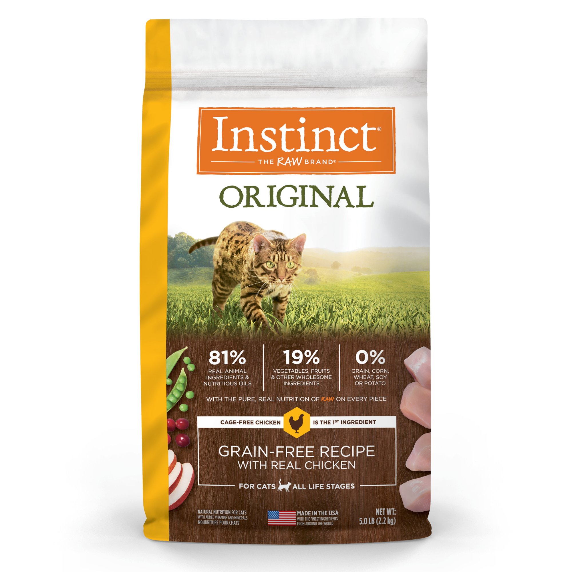 Instinct 經典無穀物貓糧| 雞肉| 5 lb