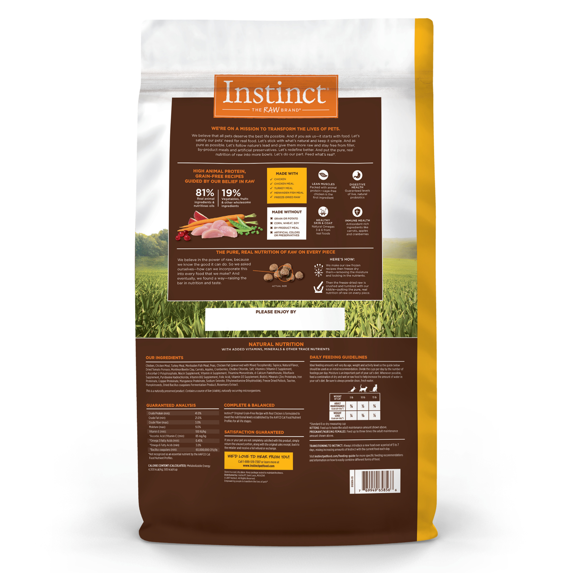 Instinct 經典無穀物貓糧| 雞肉| 11 lb