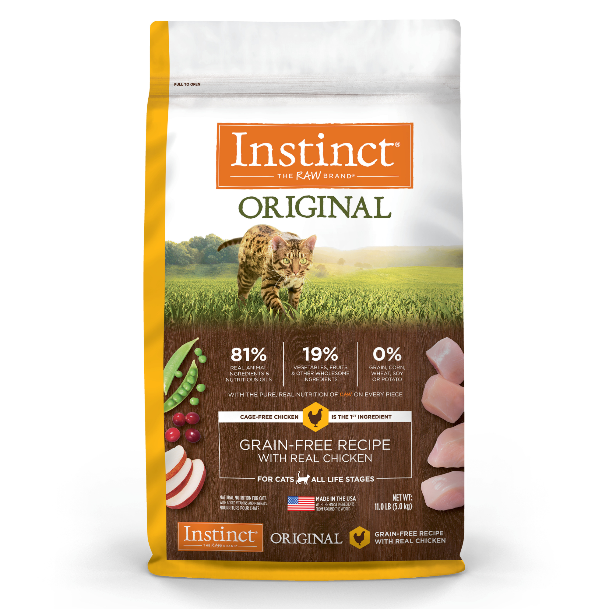 Instinct 經典無穀物貓糧| 雞肉| 11 lb