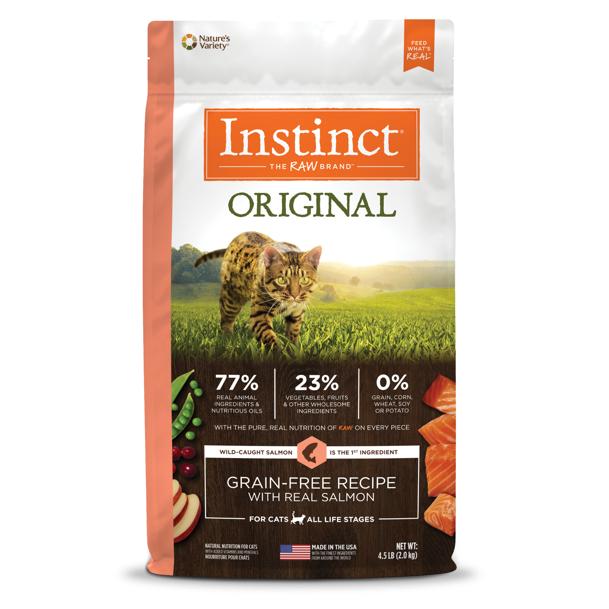 Instinct 經典無穀物貓糧| 三文魚| 4.5 lb