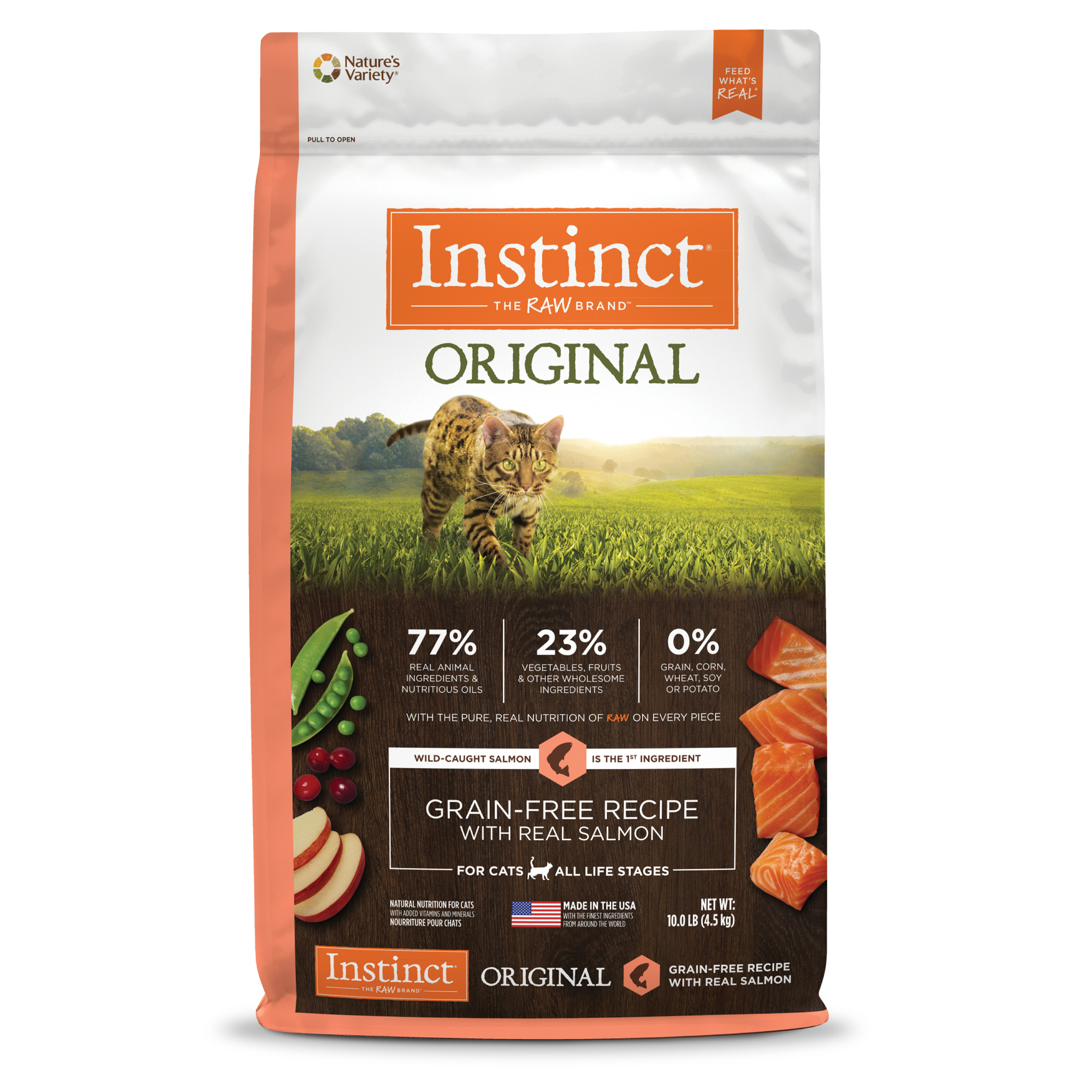 Instinct 經典無穀物貓糧| 三文魚| 10 lb