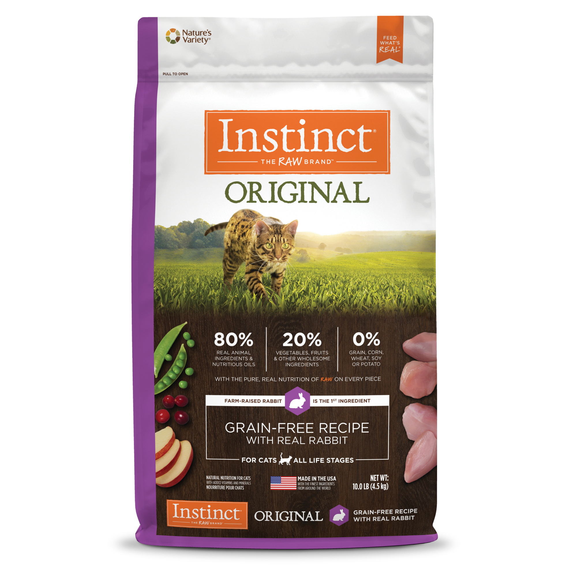 Instinct 經典無穀物貓糧| 兔肉| 10 lb