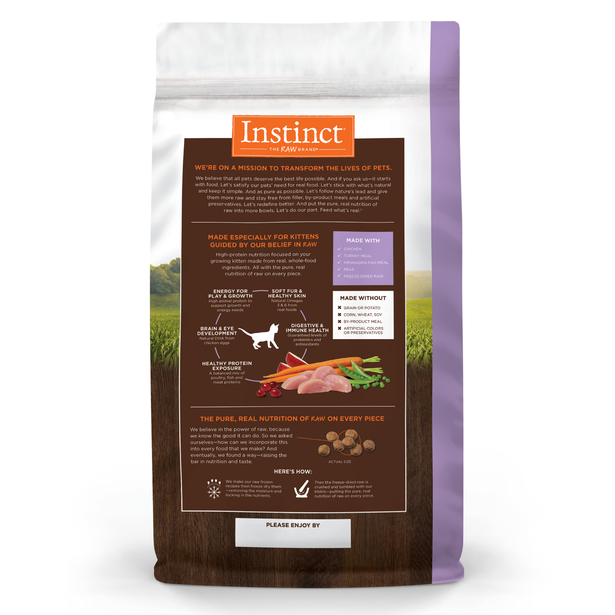 Instinct 經典無穀物貓糧| 雞肉| 4.5 lb| 幼貓糧