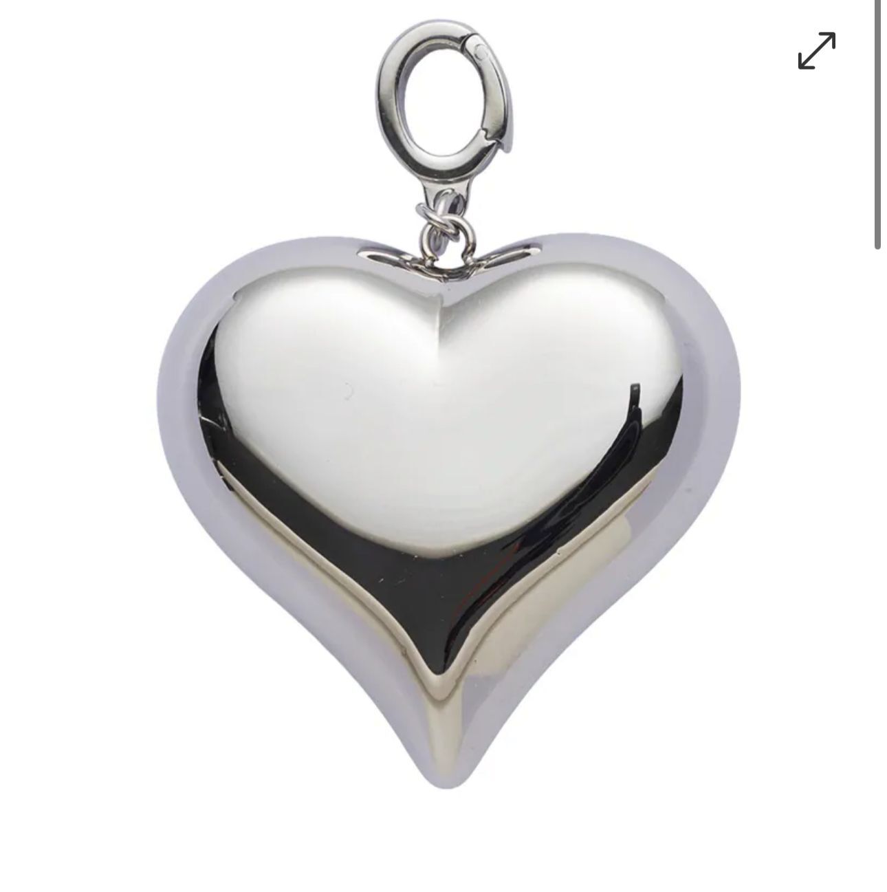 ACC-CCG0507-074 Crisathena Bold Heart Pendant in Silver (A72)