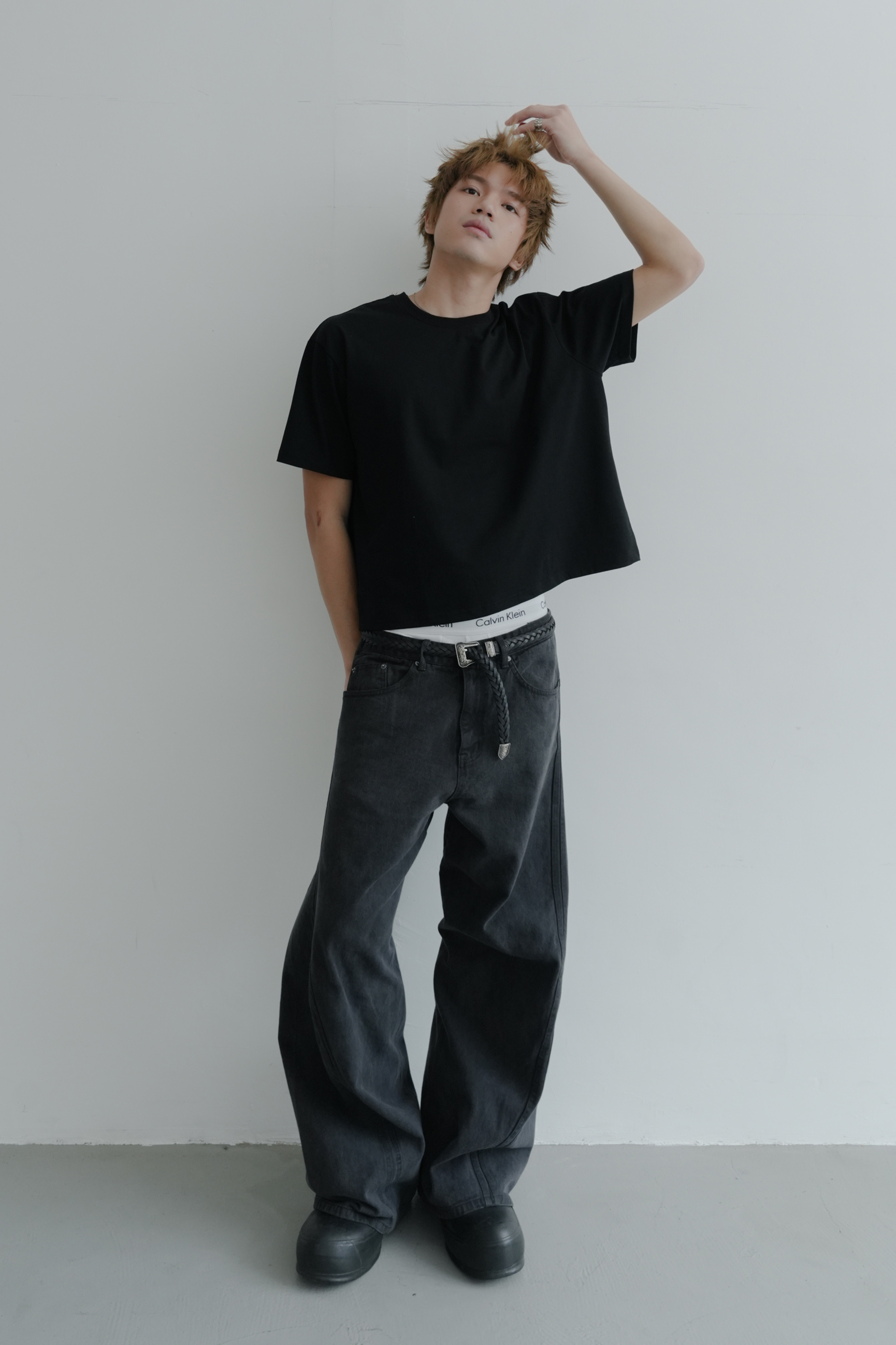 dyed twisted denim pants #牛仔褲 （售完不補）