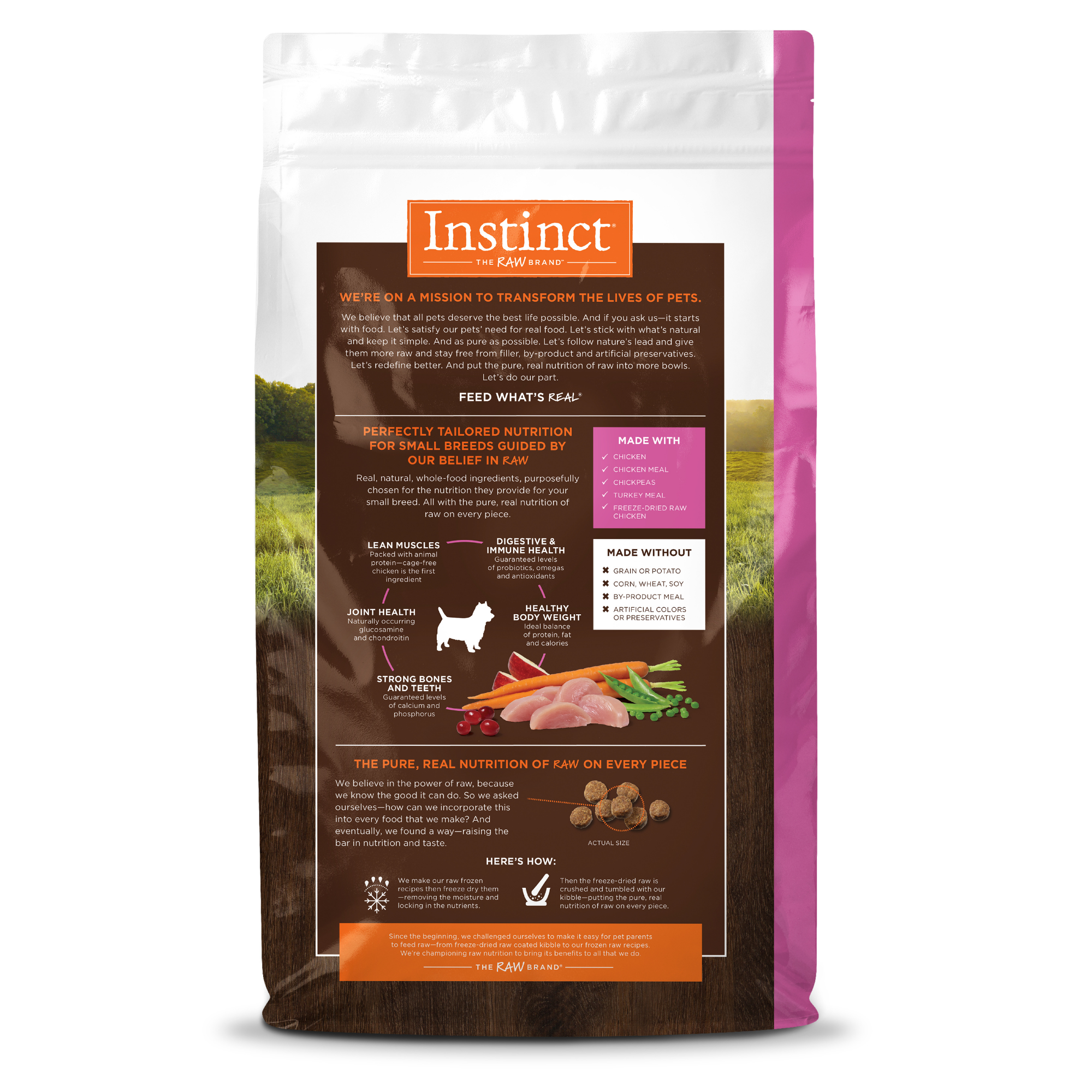 Instinct 經典無穀物狗糧| 雞肉|  11 lb| 小型犬配方