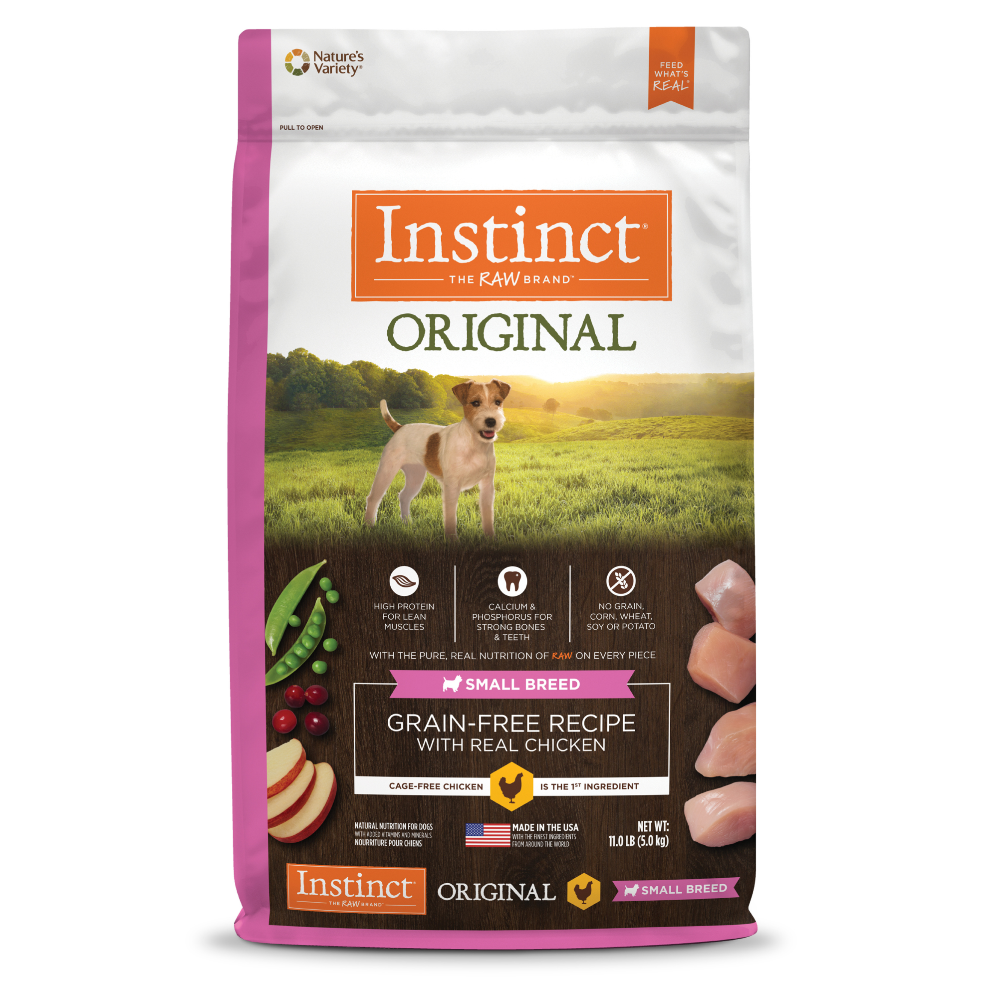 Instinct 經典無穀物狗糧| 雞肉|  11 lb| 小型犬配方