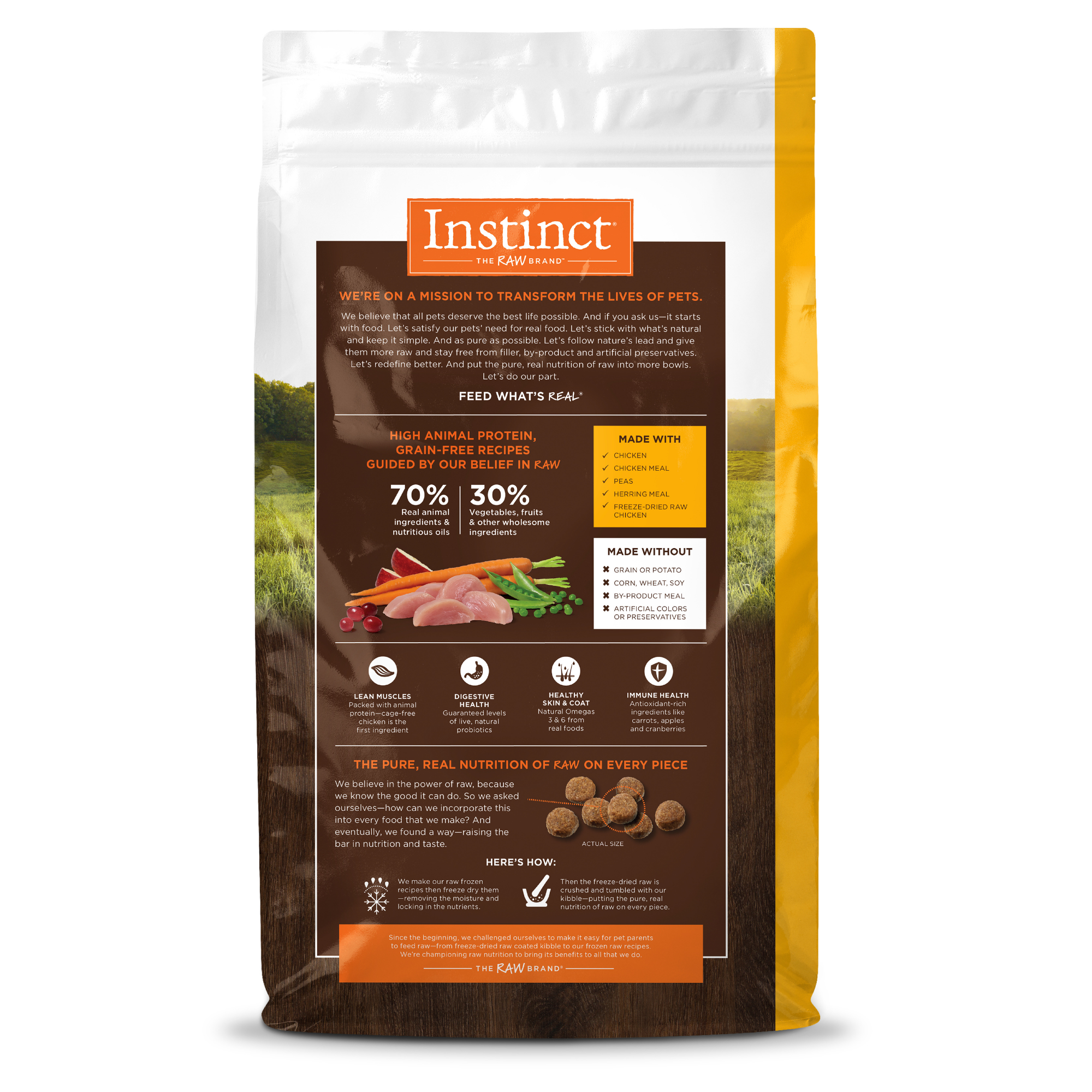 Instinct 經典無穀物狗糧| 雞肉| 4 lb