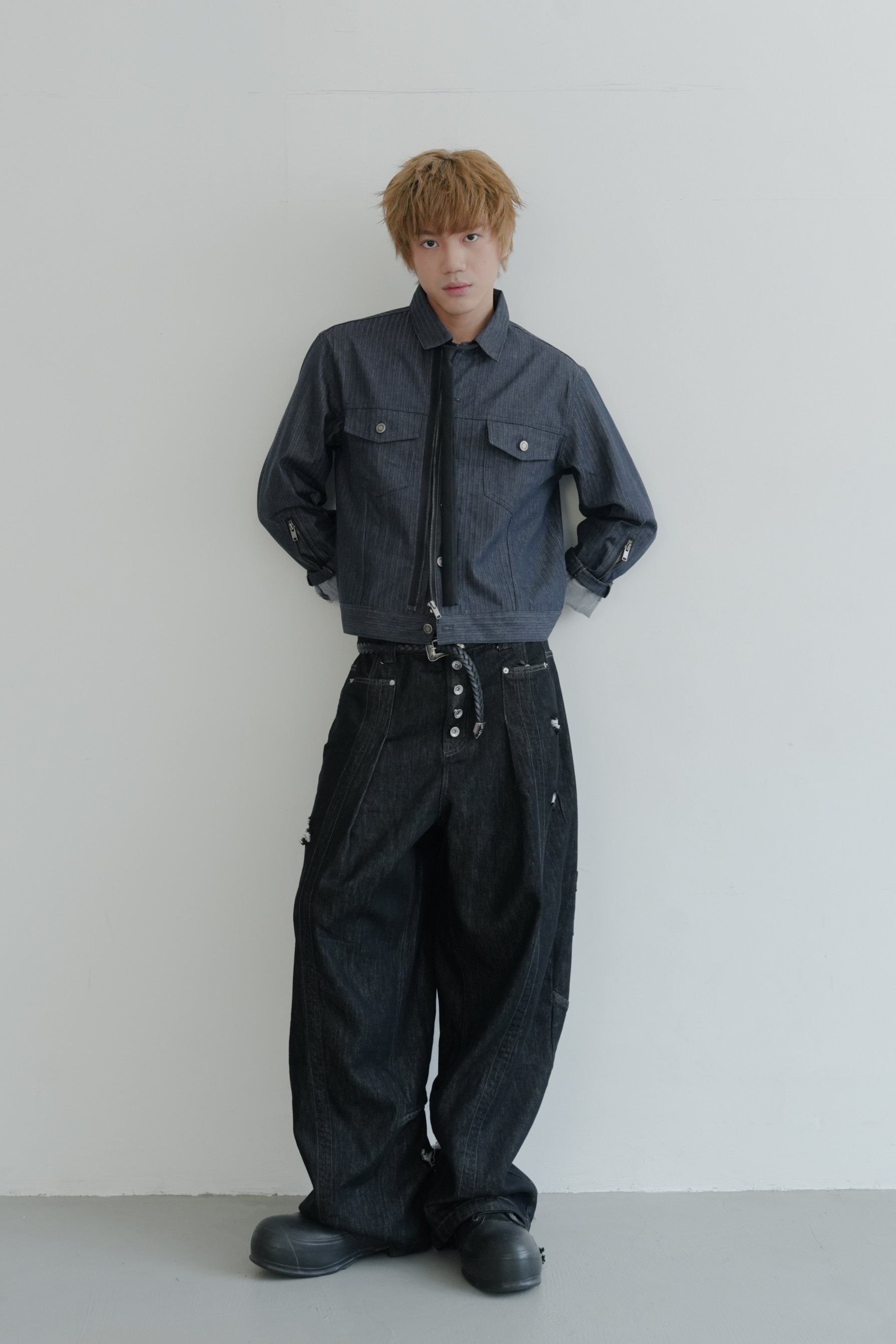 non fade denim trucker jacket #外套