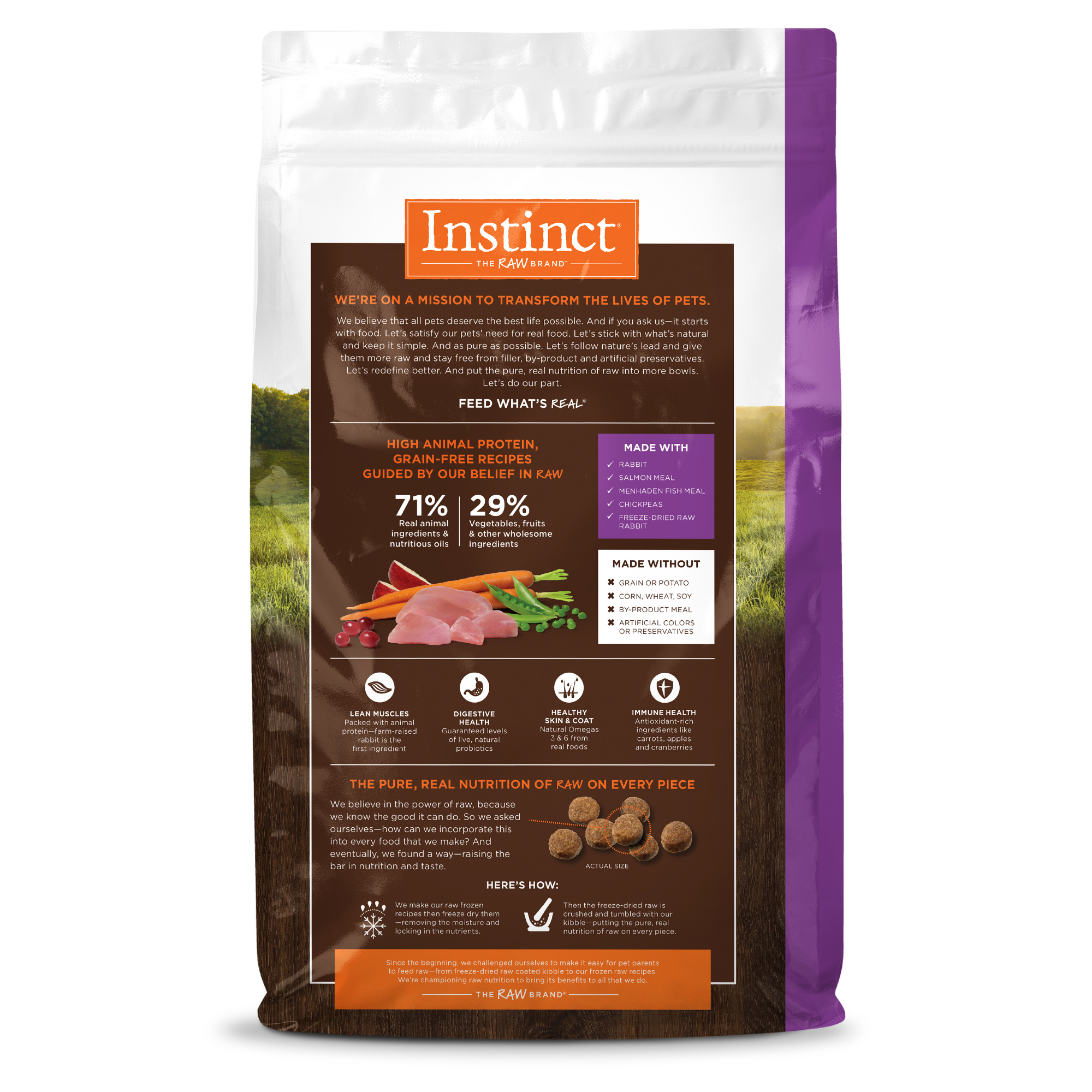 Instinct 經典無穀物狗糧| 兔肉| 20 lb