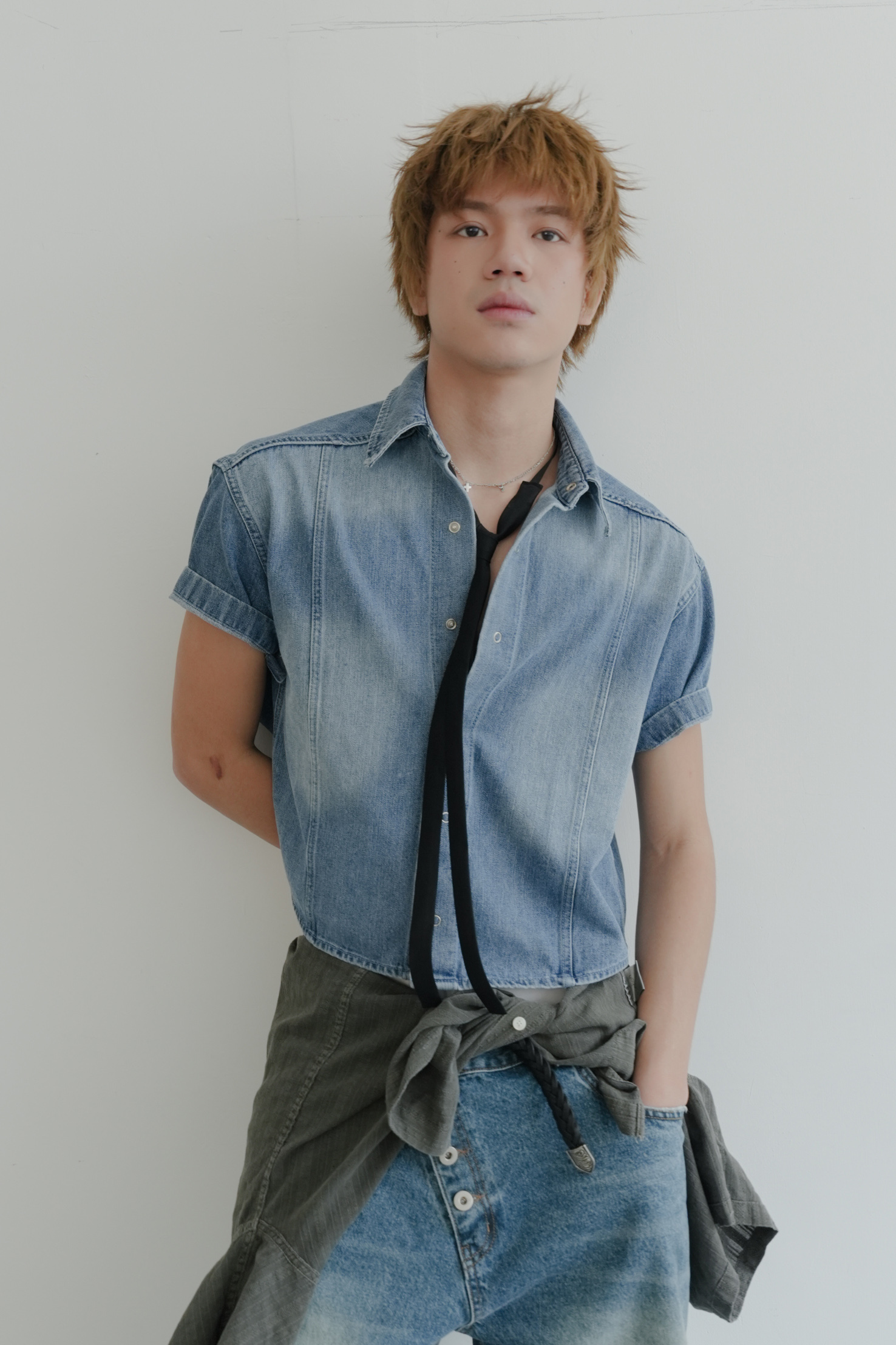 pinterest crop denim shirt #襯衫