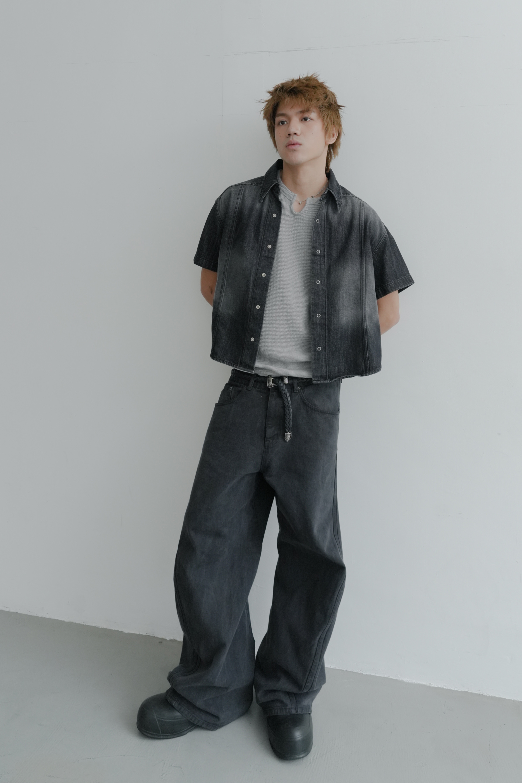 pinterest crop denim shirt #襯衫