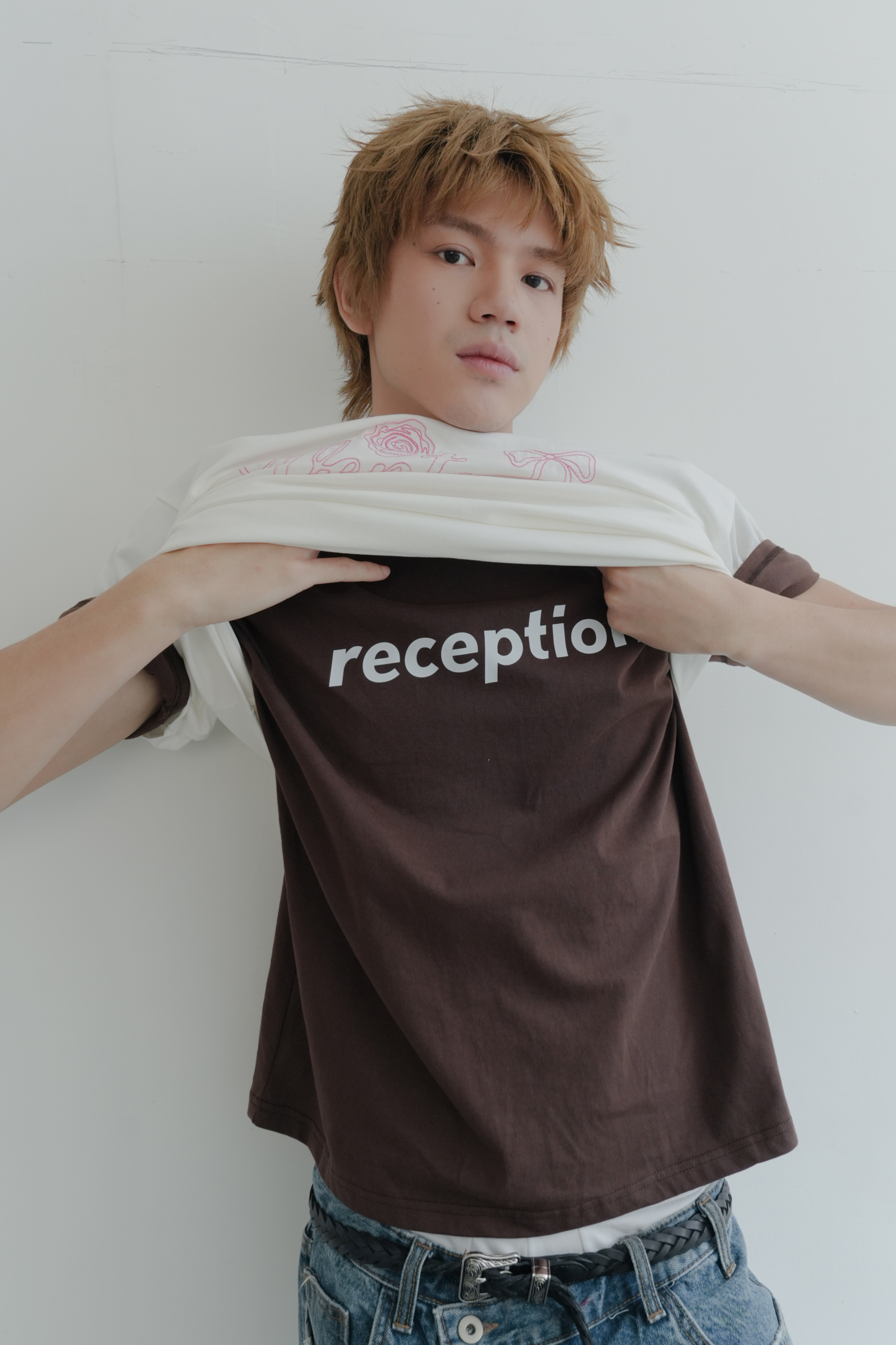 reception heavy cropped tee #上衣
