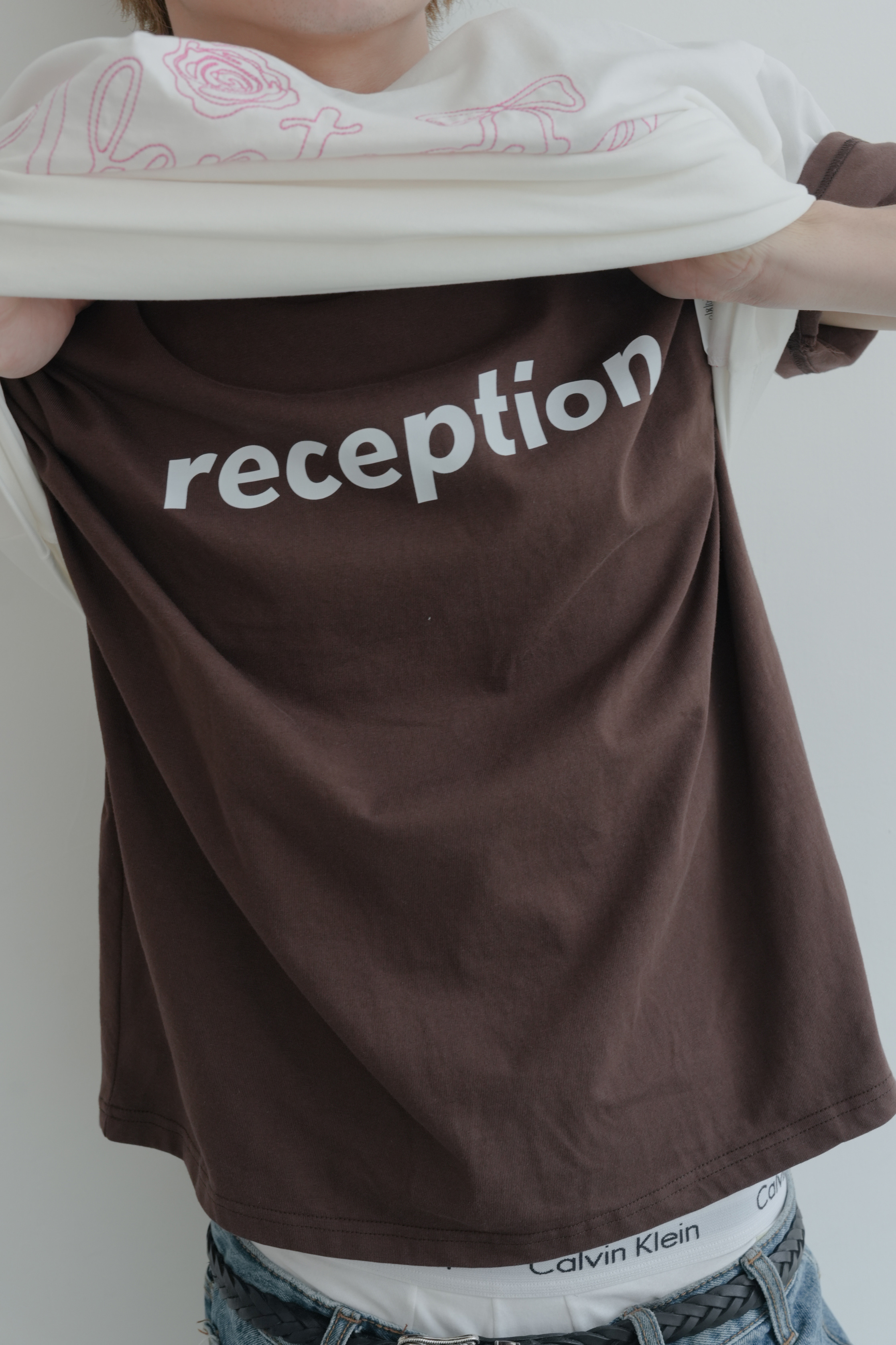 reception heavy cropped tee #上衣