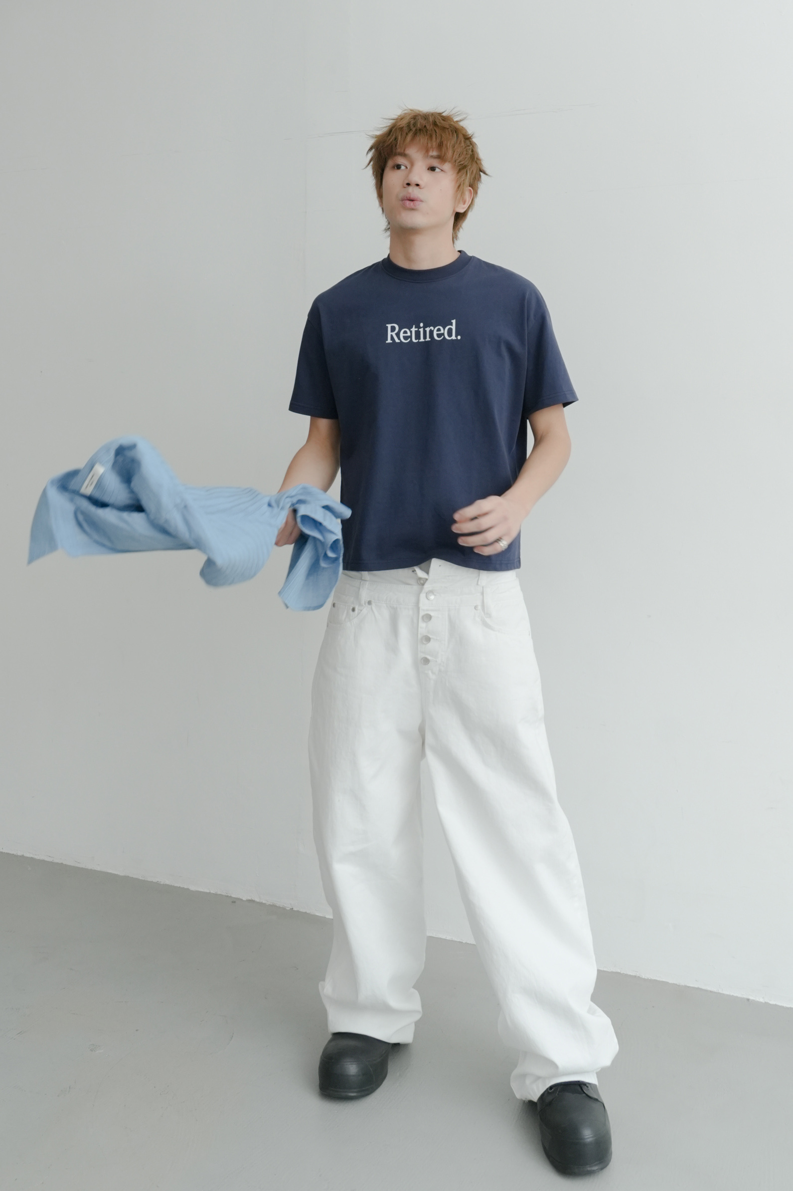 retired heavy cropped short sleeve #上衣