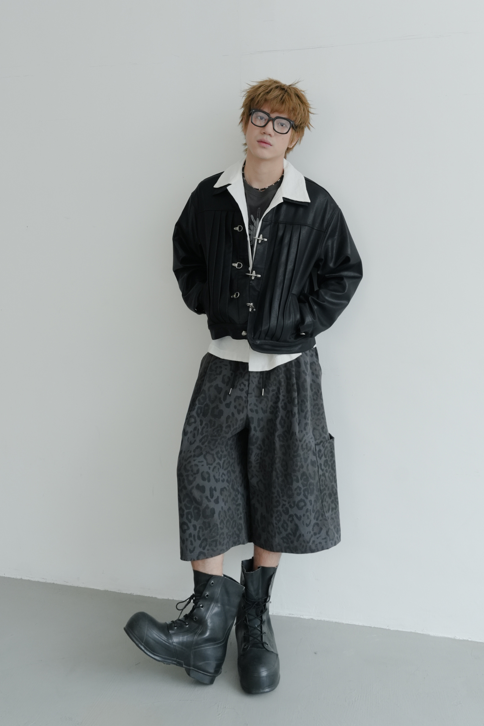 rogen fireman buckle crop jacket #外套