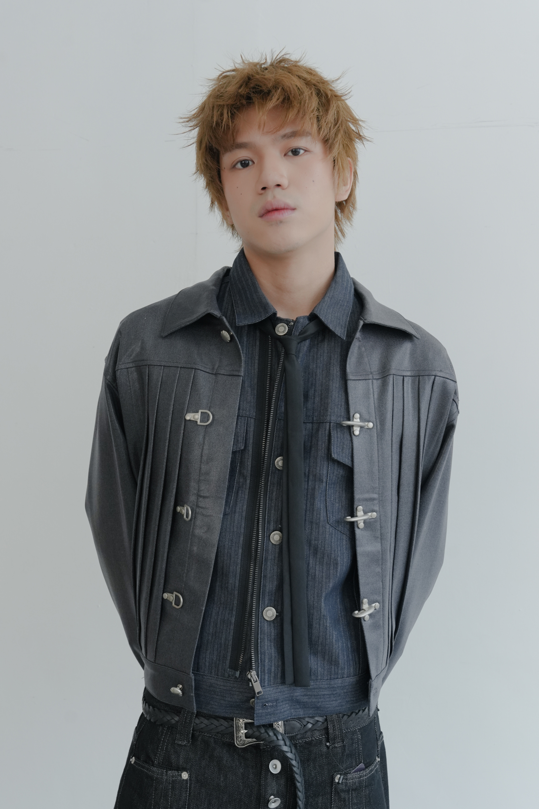 rogen fireman buckle crop jacket #外套