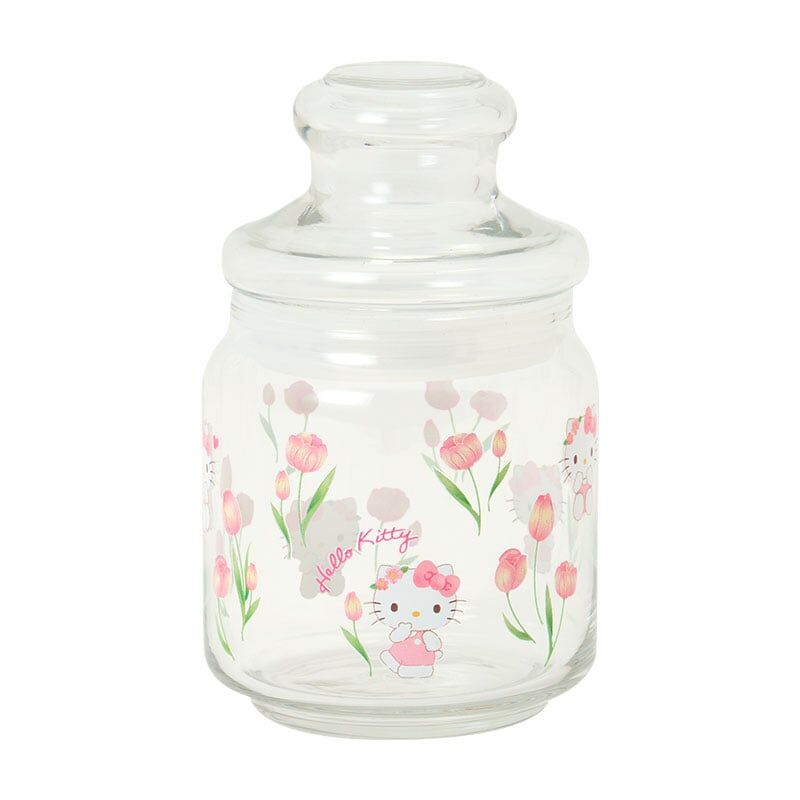 日本 Sanrio 夏日花花下午茶系列 - 玻璃儲物樽