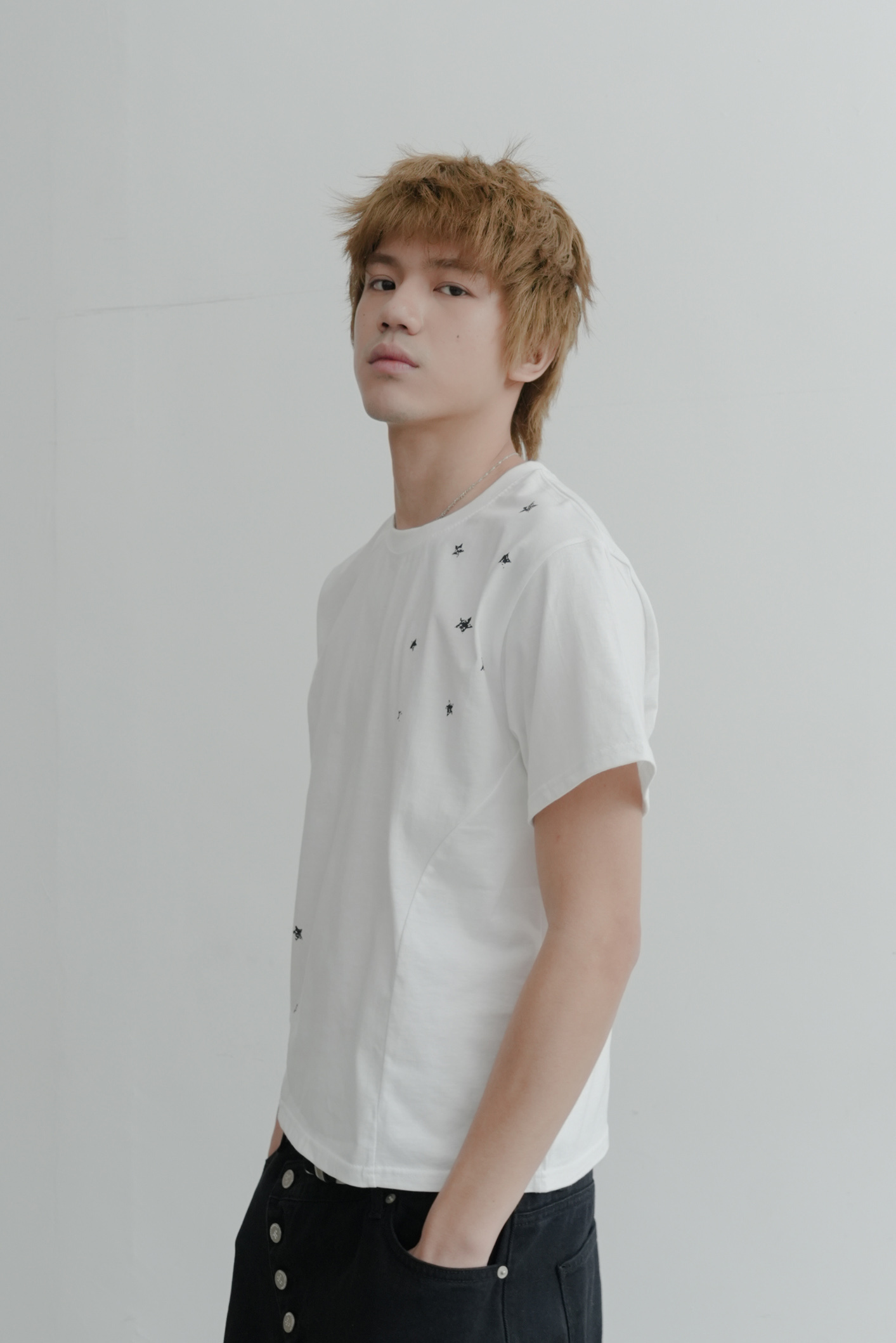 star panel short sleeve tee #上衣