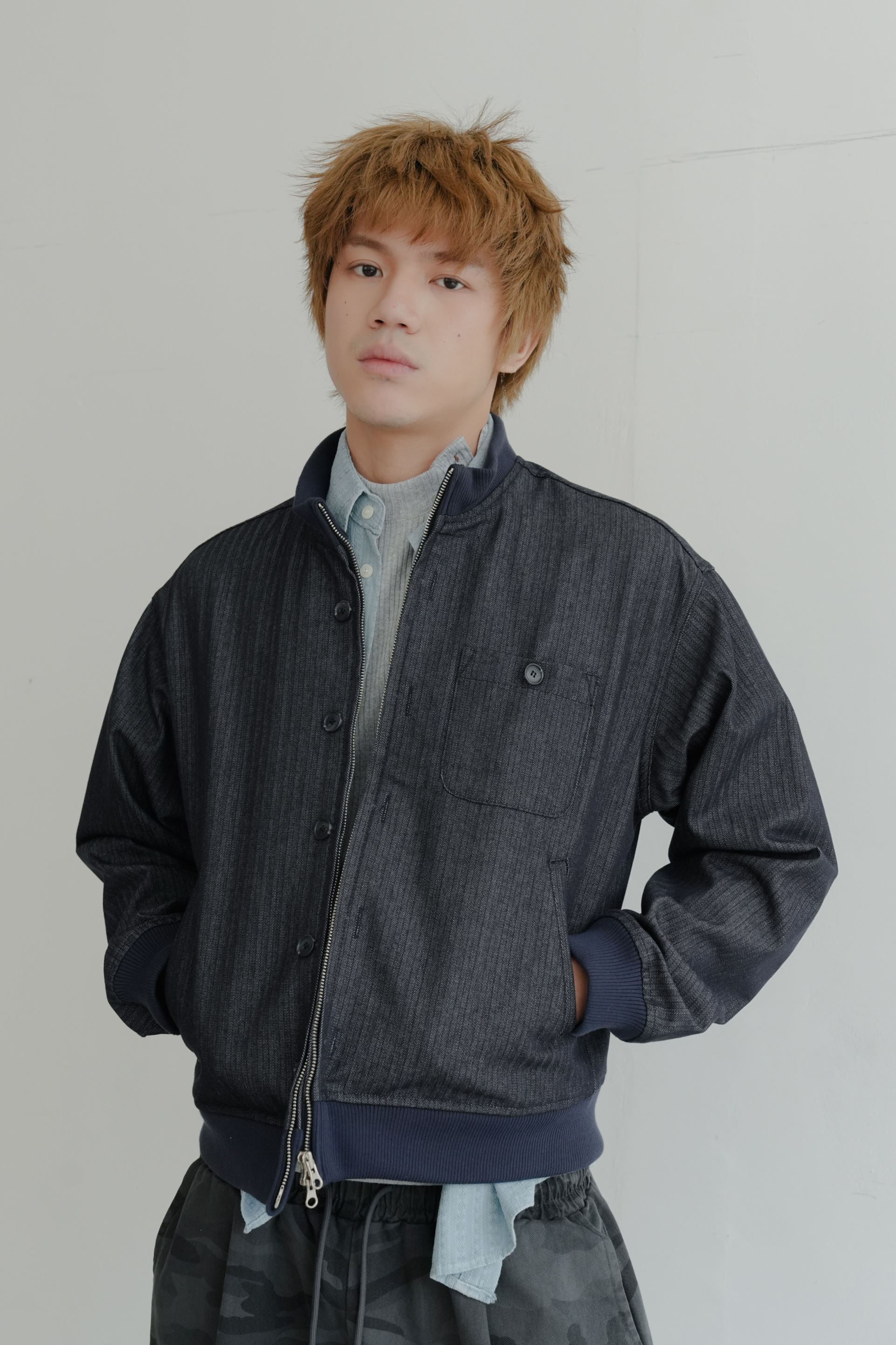 tona herringbone denim jacket #外套
