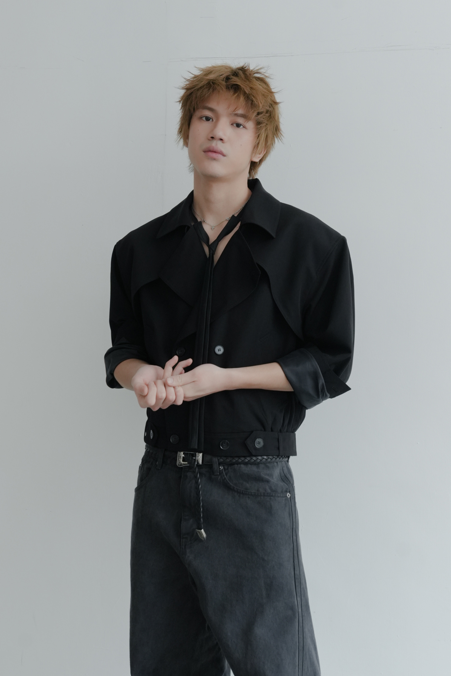 trench crop blouson #外套