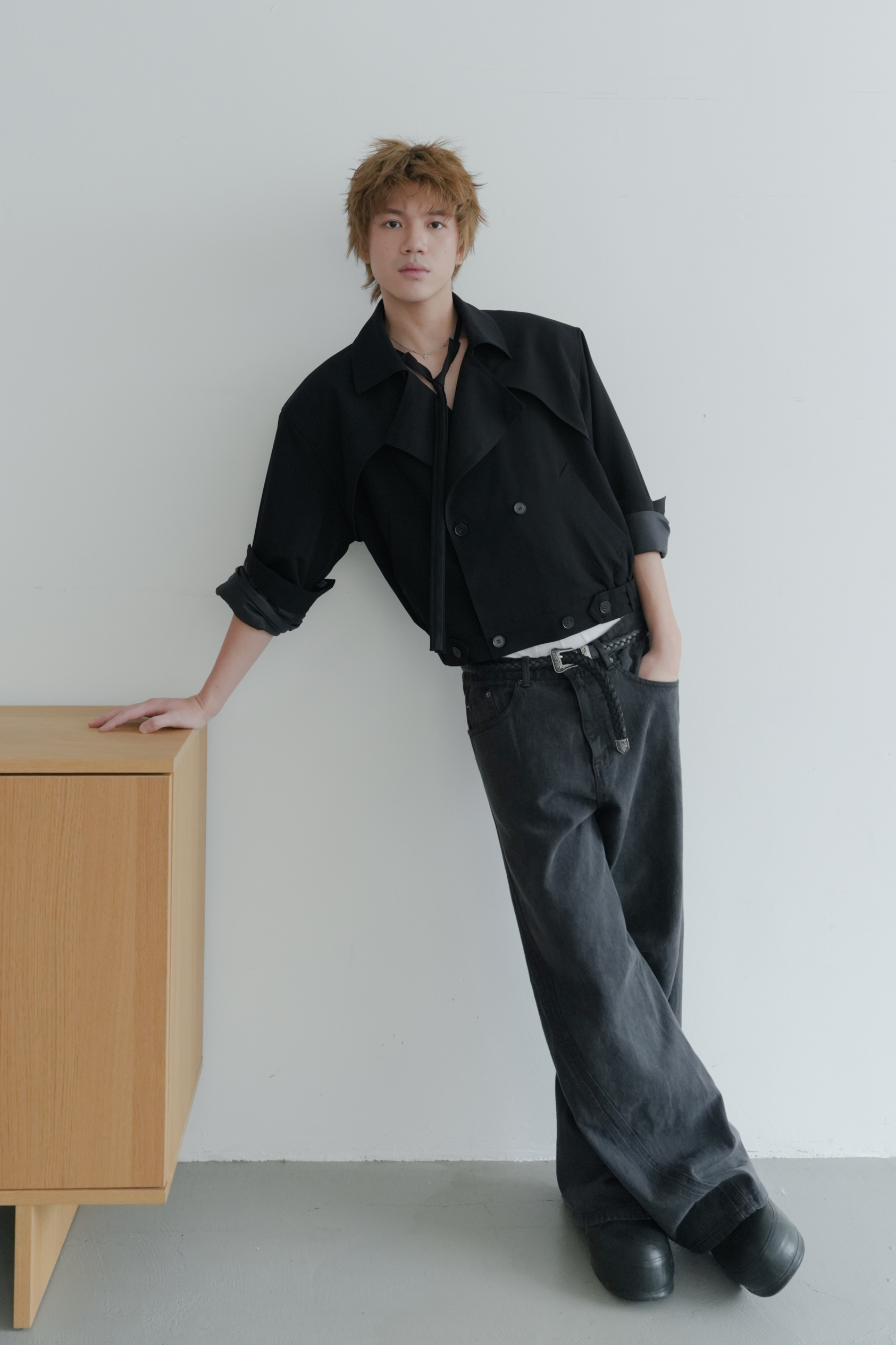 trench crop blouson #外套