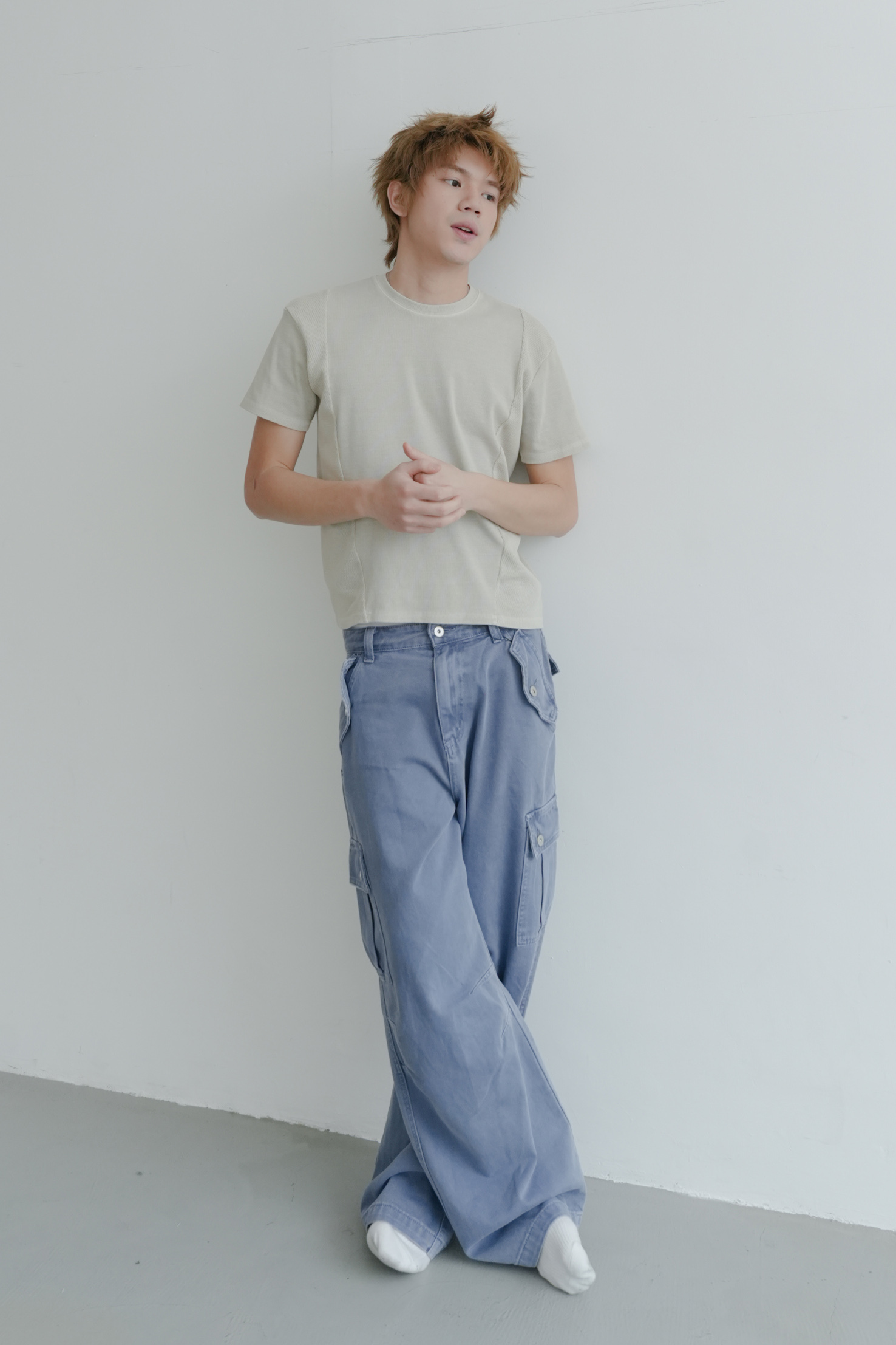 two button field cargo pants #長褲