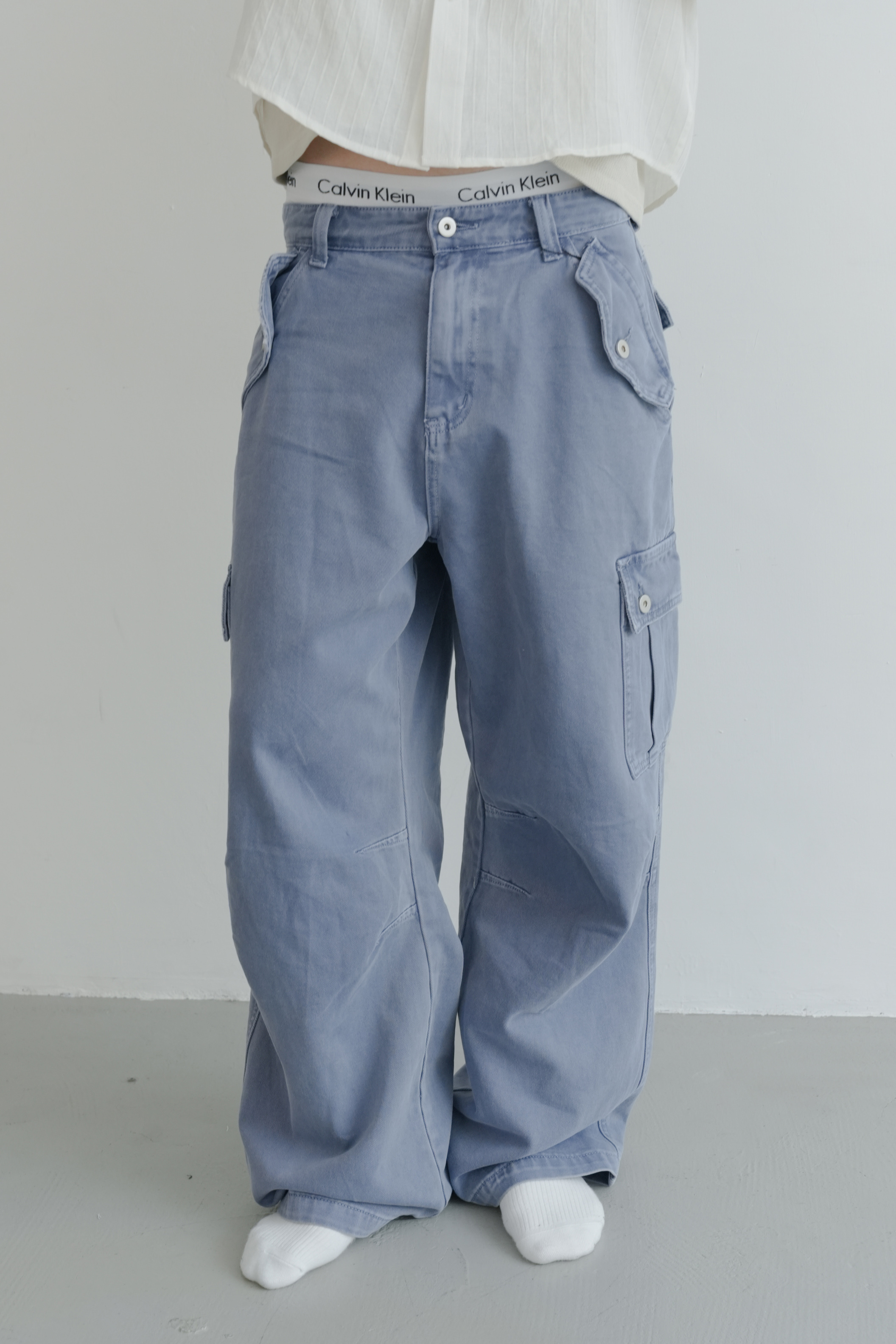 two button field cargo pants #長褲