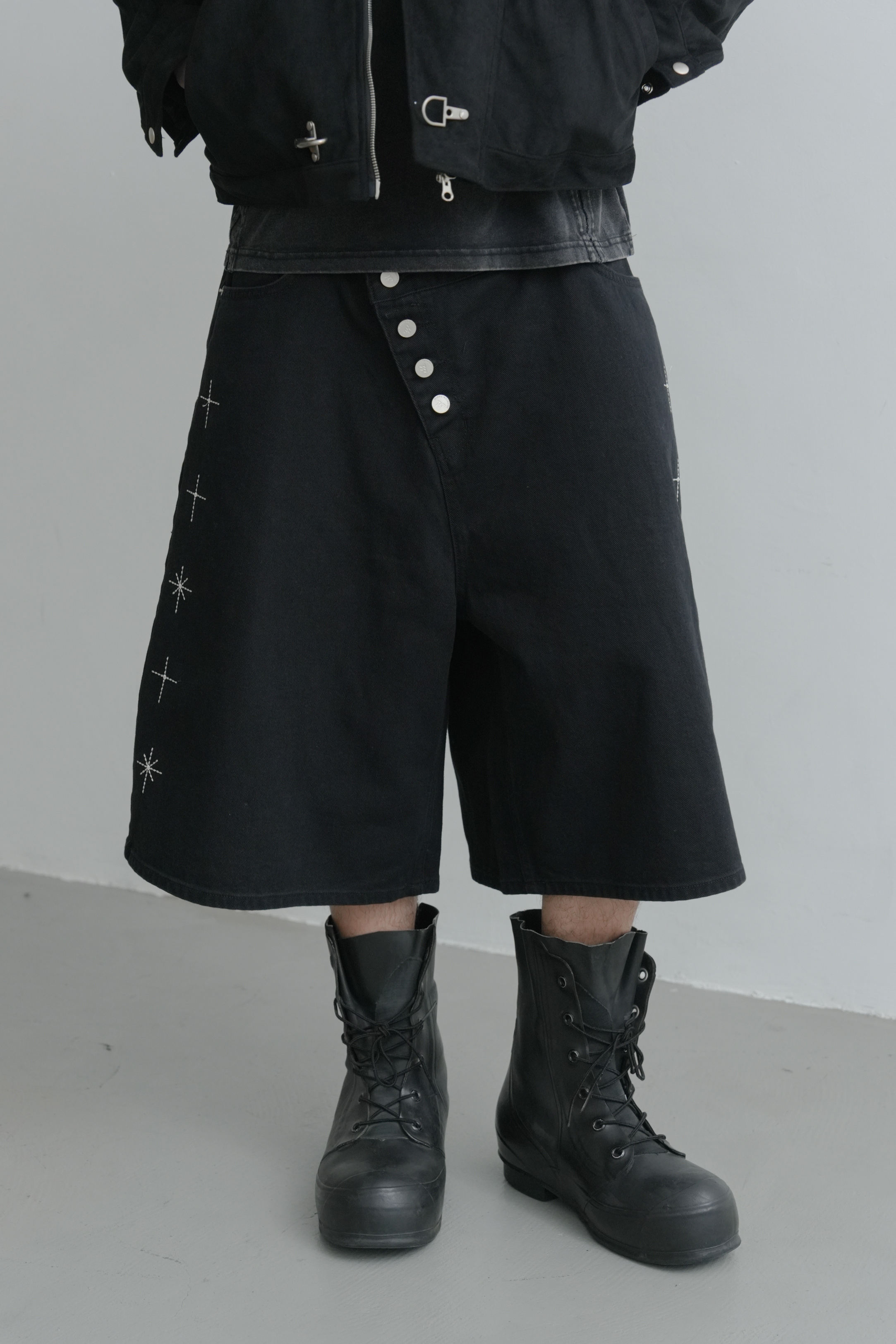 unbalanced bermuda pants #五分褲