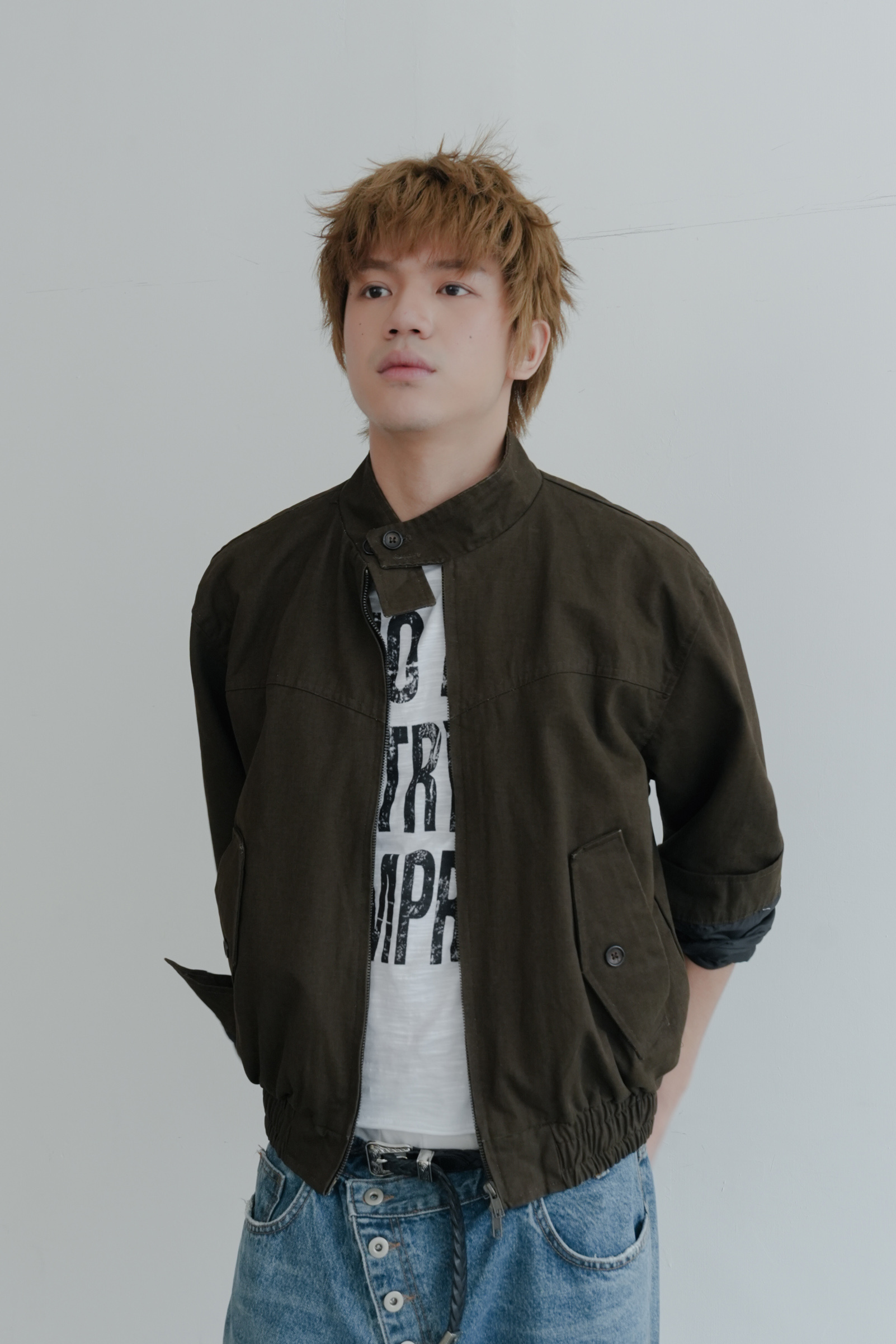 washed harrington jacket #外套