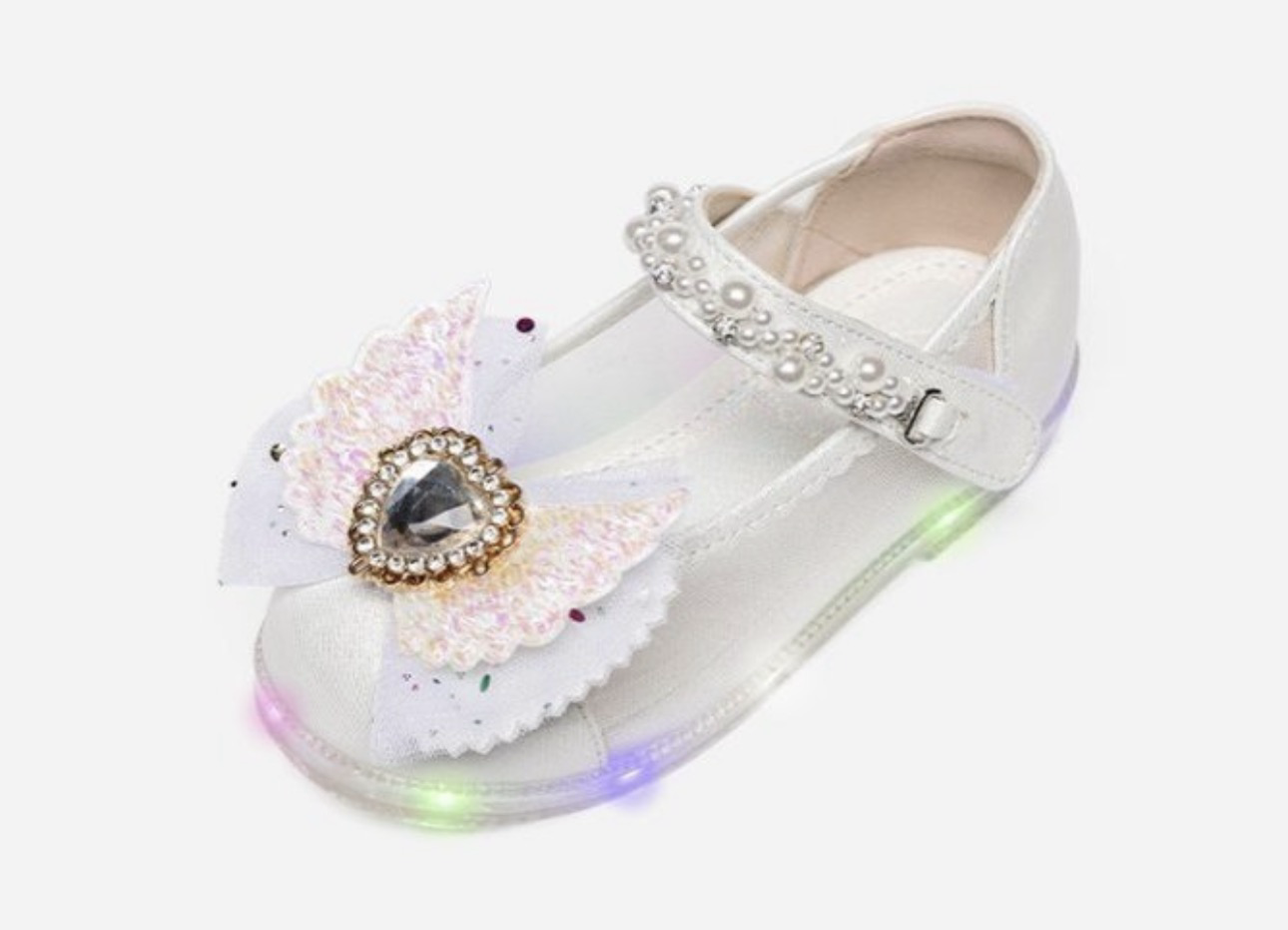 La Stella Pearl Bow Princess Shoes