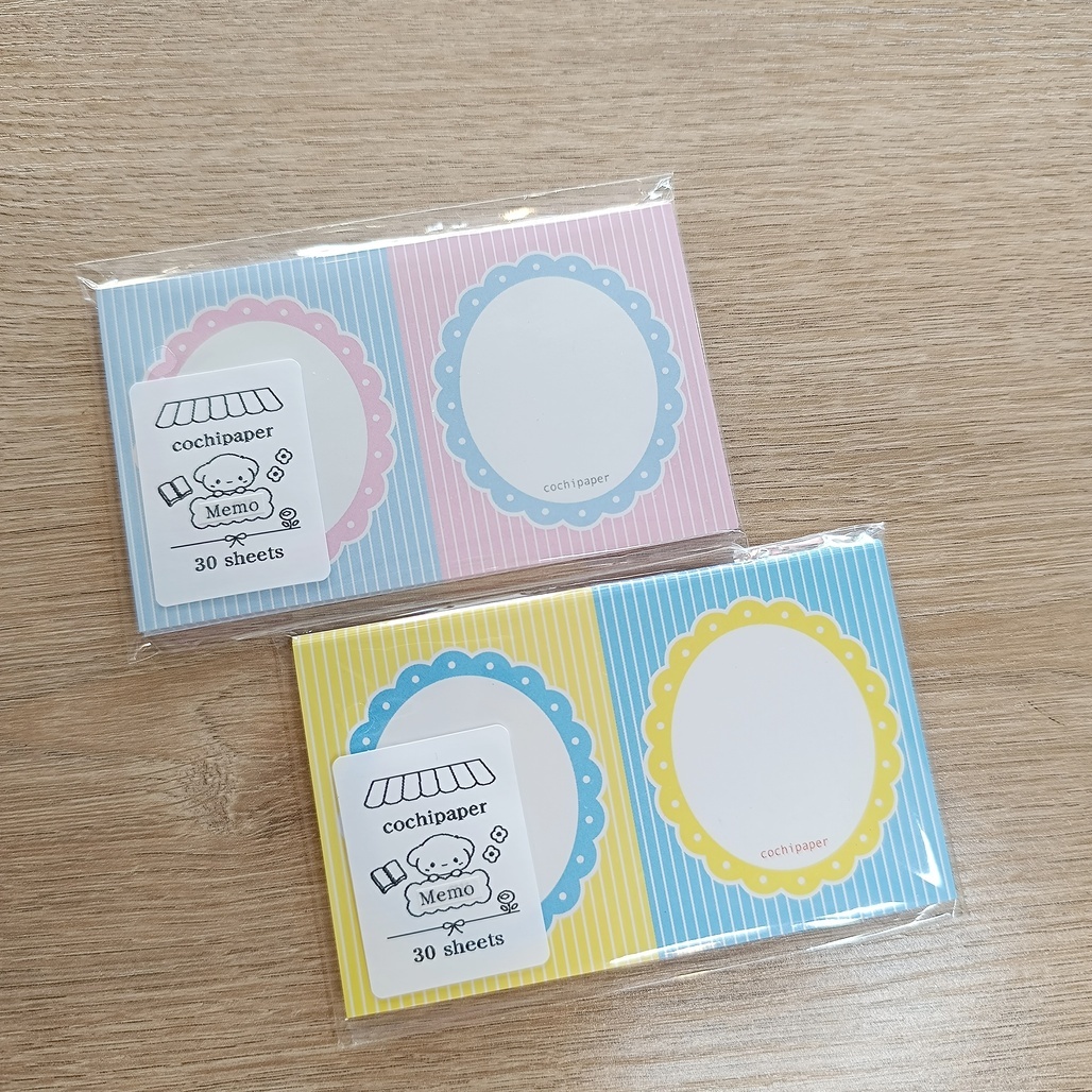 日本cochipaper．M5便簽活頁紙 MEMO 橢圓框 2款