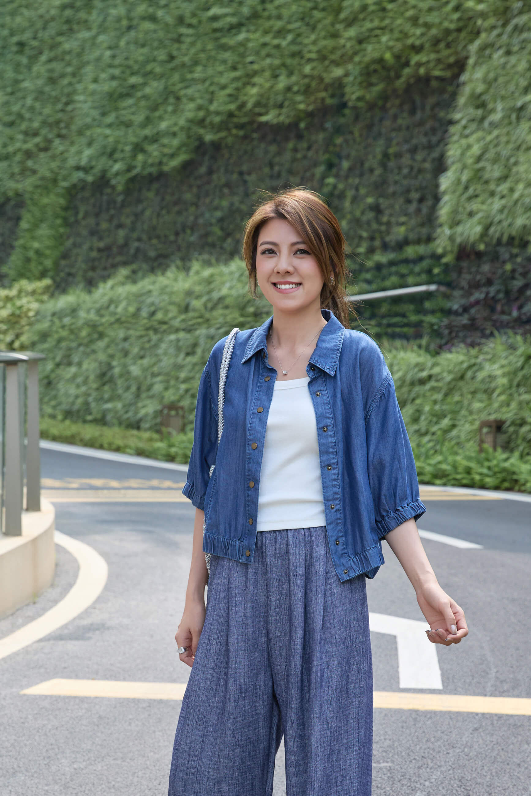 Lyocell Crop Mid Sleeve Jacket_JK265L11