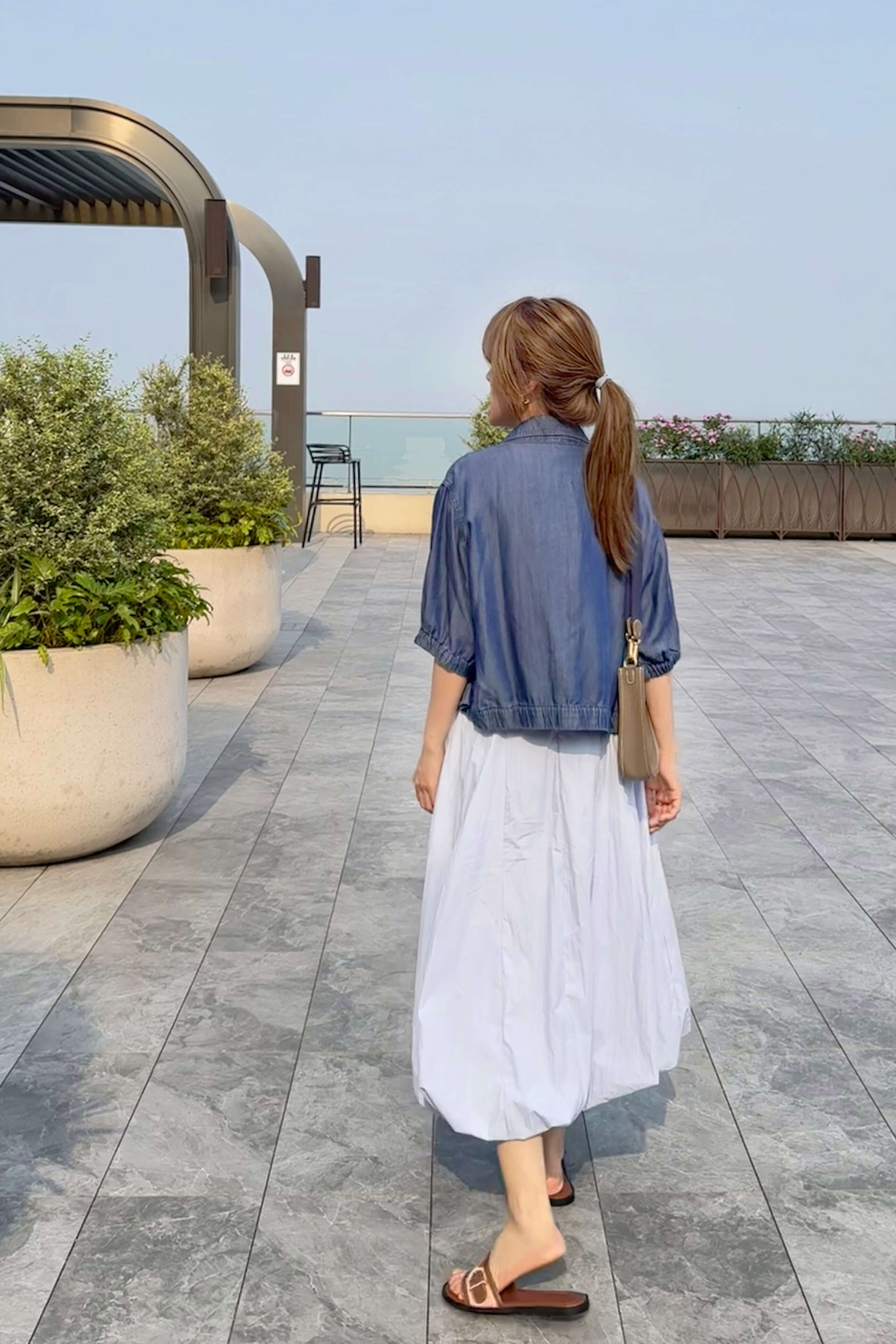 Lyocell Crop Mid Sleeve Jacket_JK265L11