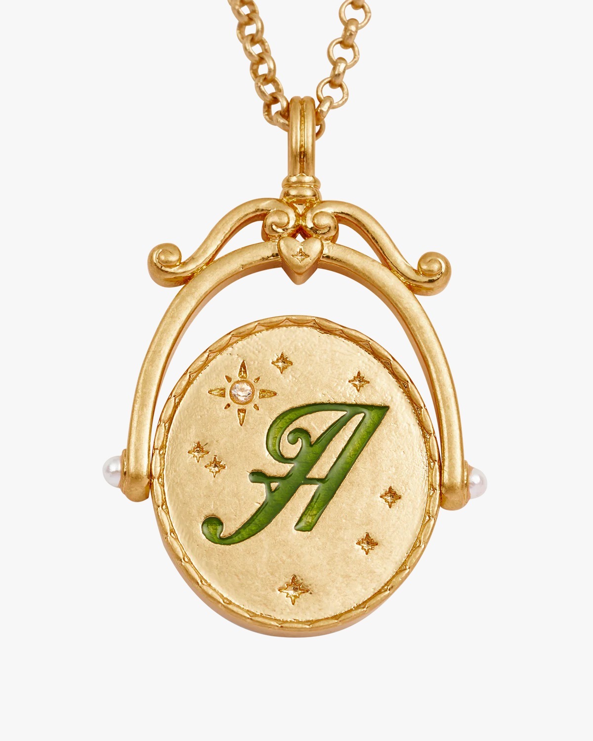 英國代購 -FABLE ENGLAND A-Z Initial Anemone Gold Spinner Necklace