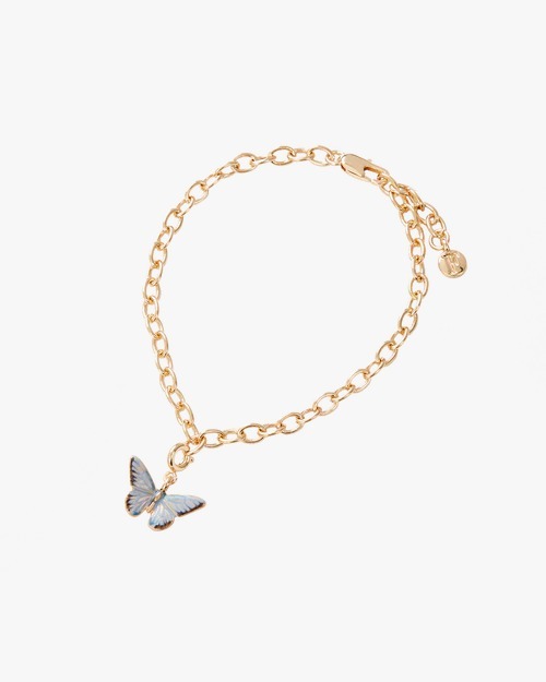 英國代購 -FABLE ENGLAND Enamel Blue Butterfly Charm