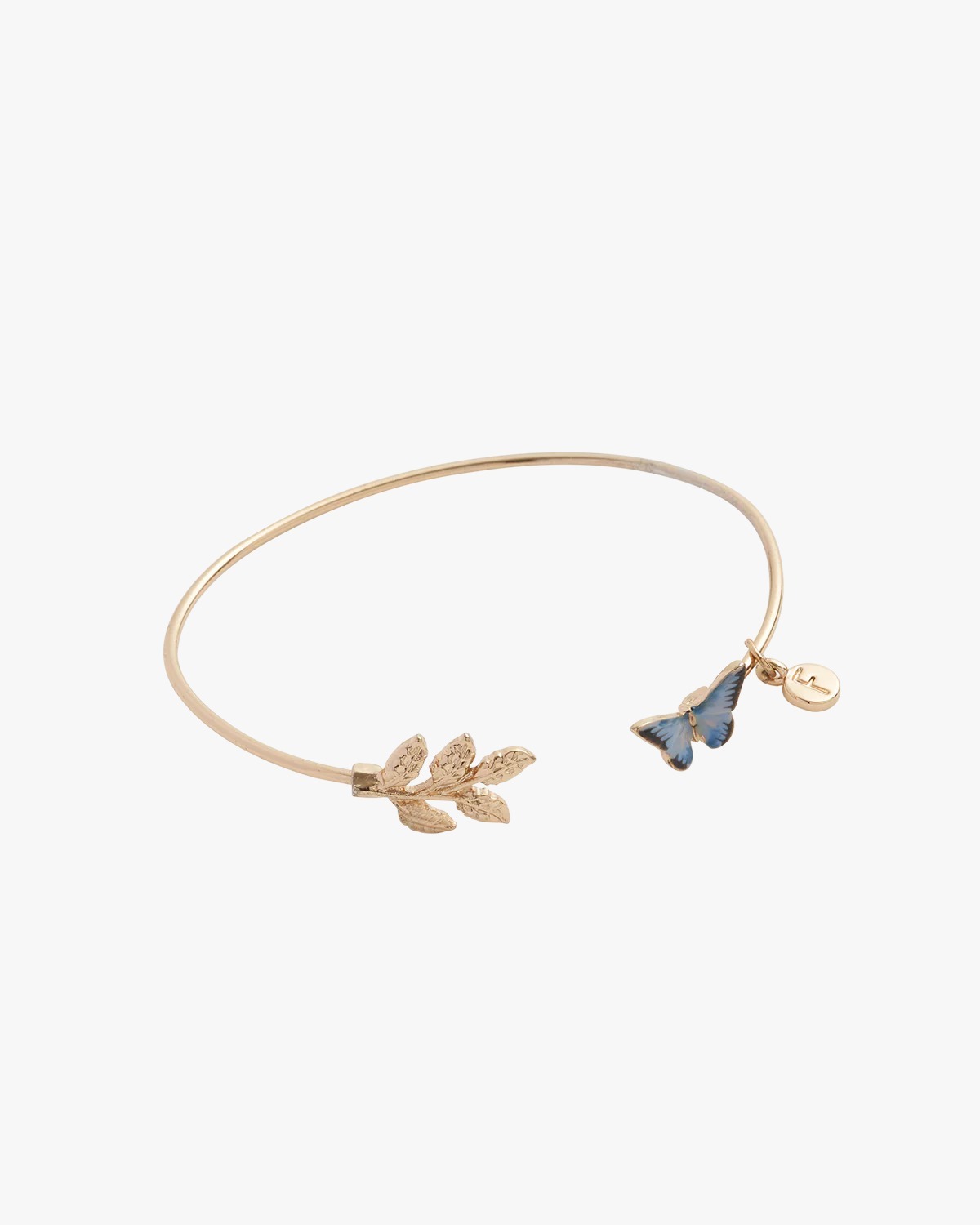 英國代購 -FABLE ENGLAND Enamel Blue Butterfly Bangle