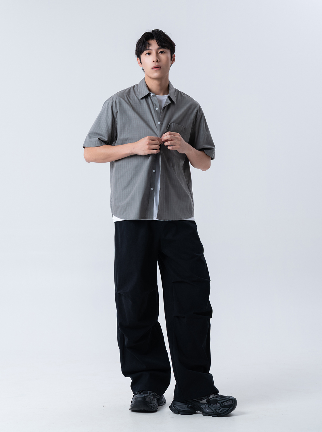 【期間限定】極簡淡格紋襯衫